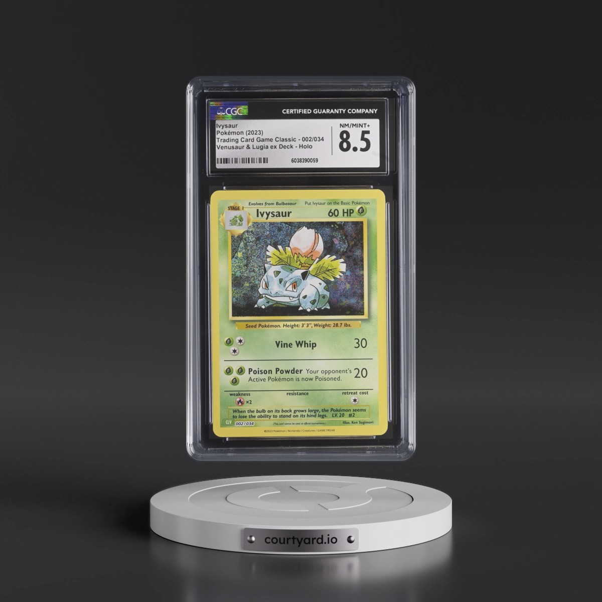 2023 Trading Card Game Classic - CLV, CLC, CLB #002/034 Ivysaur - Venusaur & Lugia ex Deck - CLV Holo (CGC 8.5 NM-MT+)