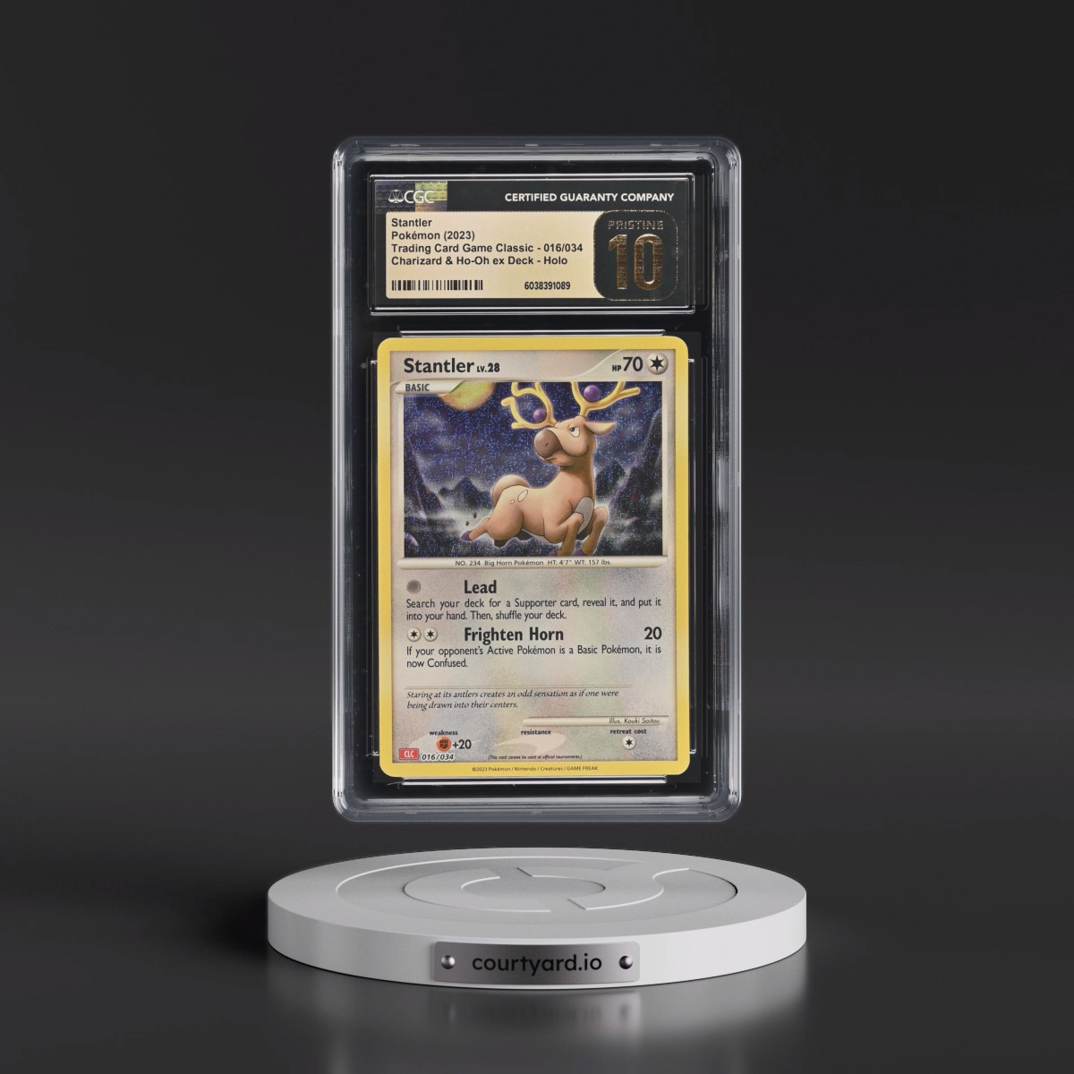 2023 Trading Card Game Classic - CLV, CLC, CLB #016/034 Stantler - Charizard & Ho-Oh ex Deck - CLC Holo (CGC 10 PRISTINE)