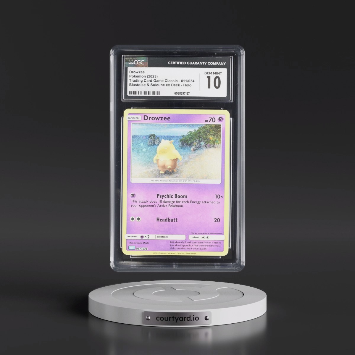 2023 Trading Card Game Classic - CLV, CLC, CLB #011/034 Drowzee - Blastoise & Suicune ex Deck - CLB Holo (CGC 10 GEM MINT)