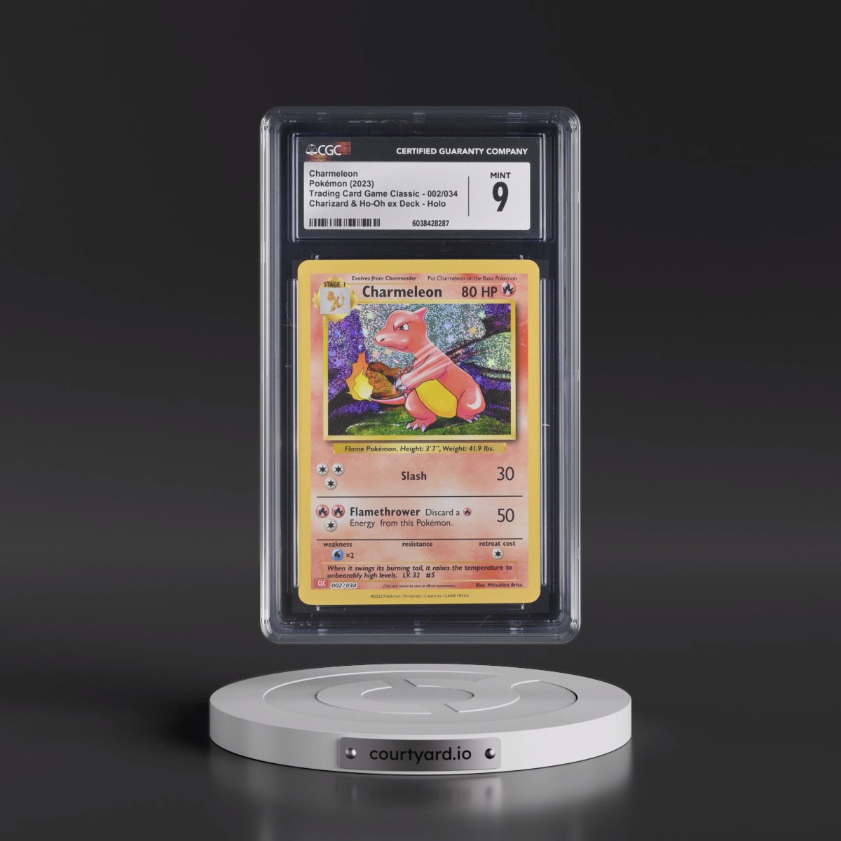 2023 Trading Card Game Classic - CLV, CLC, CLB #002/034 Charmeleon - Charizard & Ho-Oh ex Deck - CLC Holo (CGC 9 MINT)