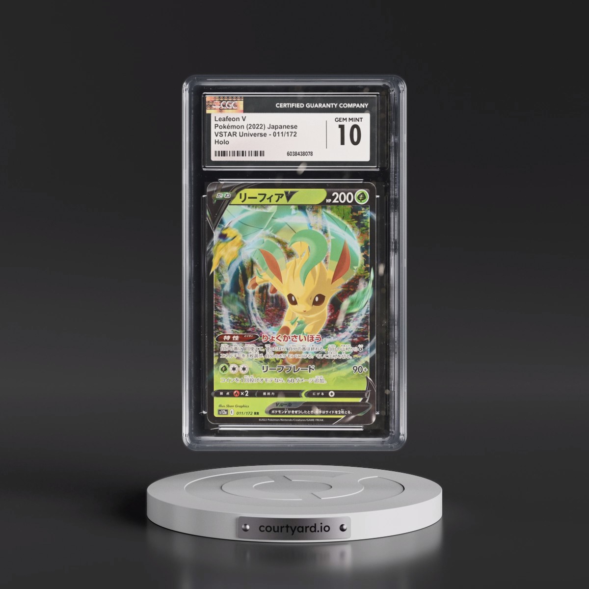 2022 VSTAR Universe #011/172 Leafeon V - Holo (CGC 10 GEM MINT)