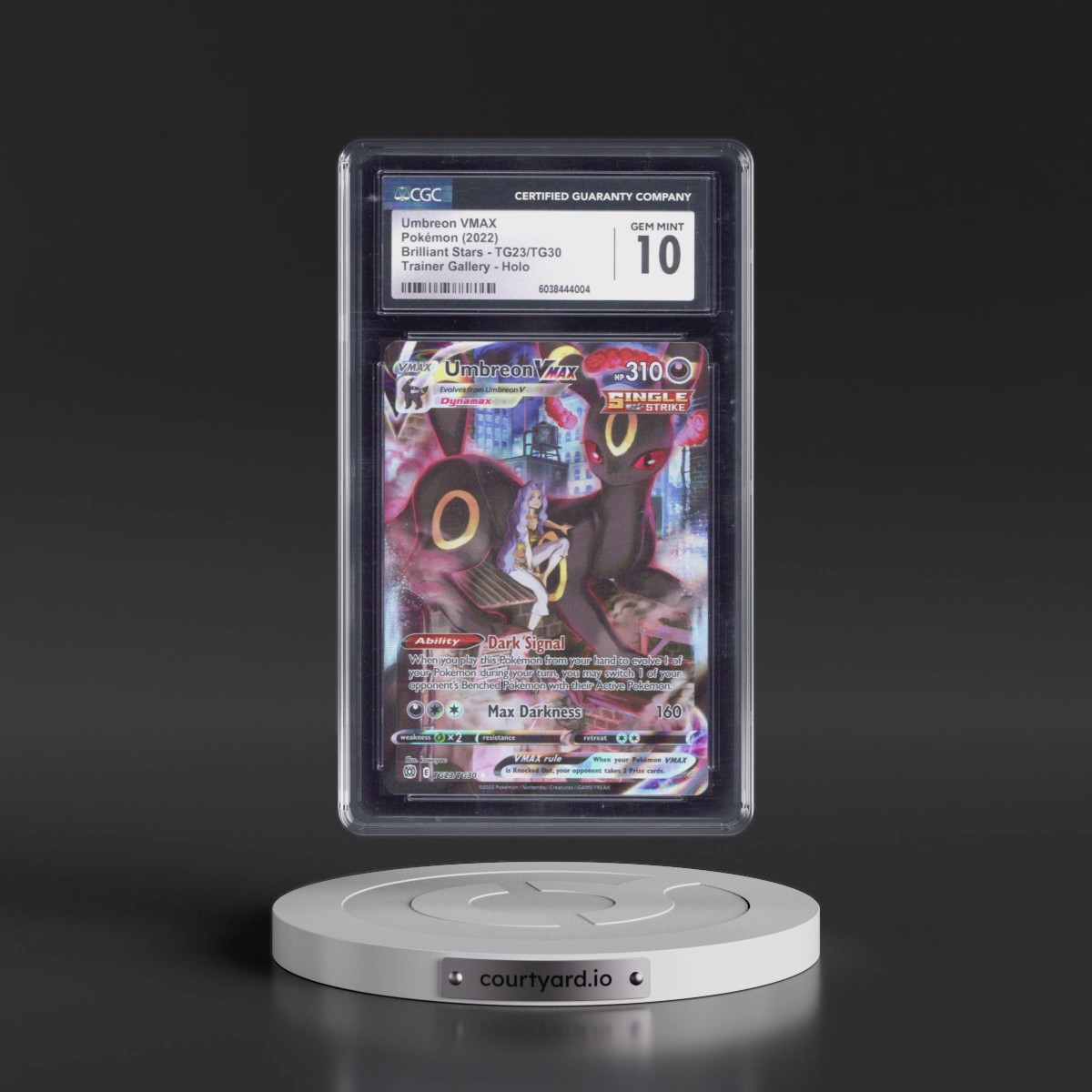 2022 Brilliant Stars #TG23/TG30 Umbreon VMAX - Trainer Gallery Holo (CGC 10 GEM MINT)