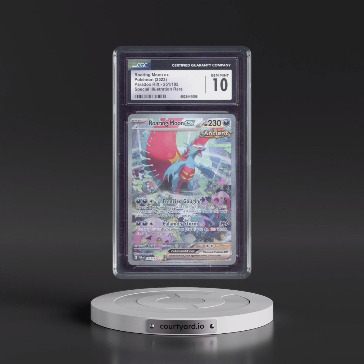 2023 Paradox Rift - PAR EN #251/182 Roaring Moon ex - Special Illustration Rare (Holo) (CGC 10 GEM MINT)