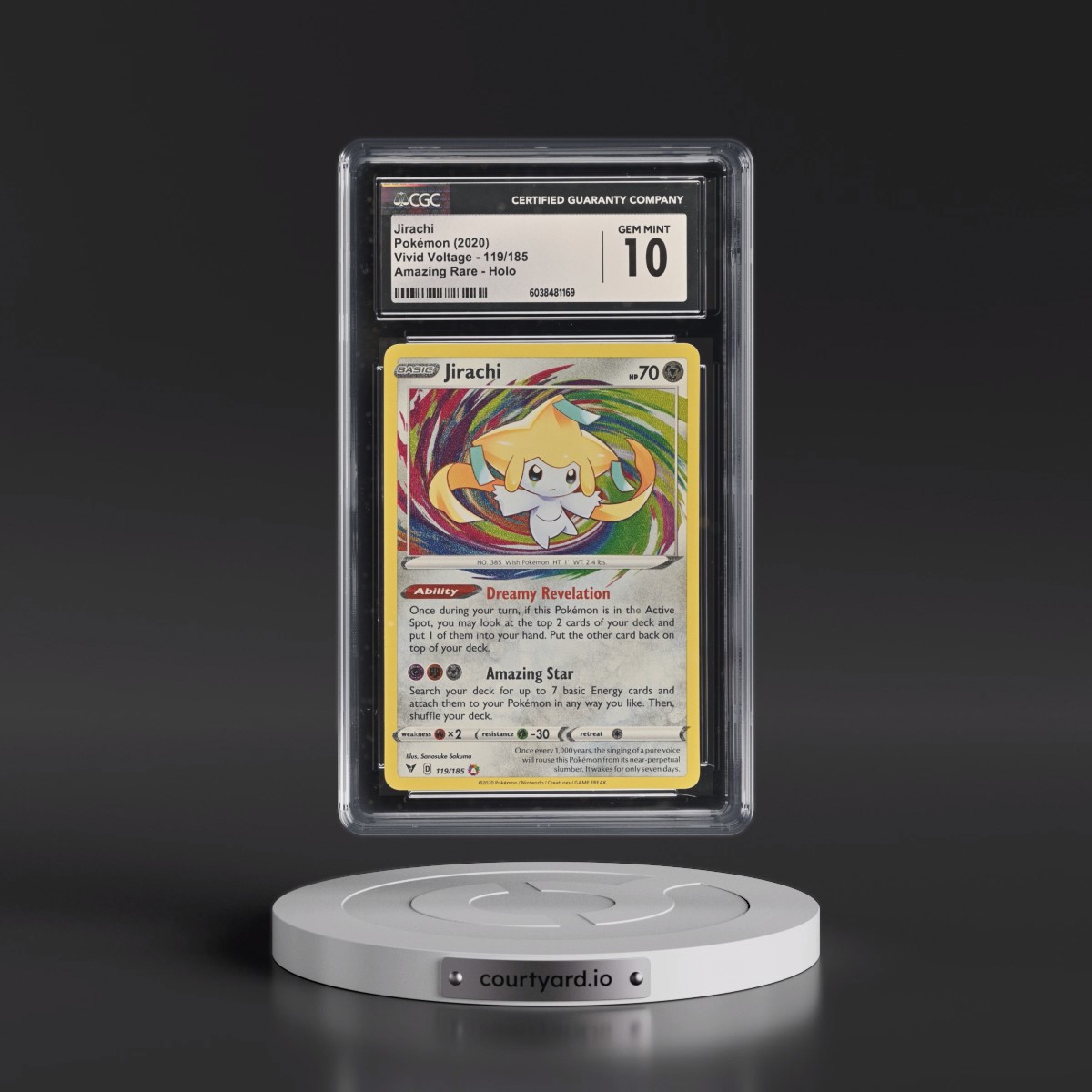 2020 Vivid Voltage #119/185 Jirachi - Amazing Rare Holo (CGC 10 GEM MINT)