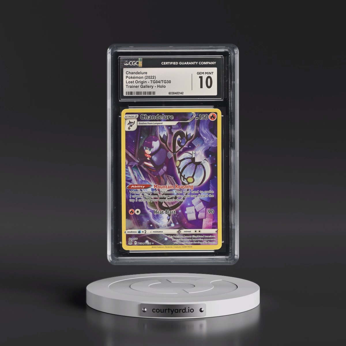 2022 Lost Origin #TG04/TG30 Chandelure - Trainer Gallery Holo (CGC 10 GEM MINT)
