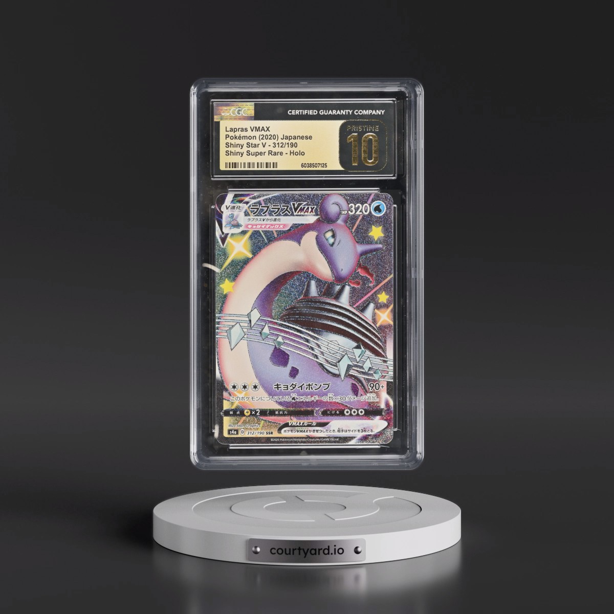 2020 Shiny Star V #312/190 Lapras VMAX - Shiny Super Rare Holo (CGC 10 PRISTINE)