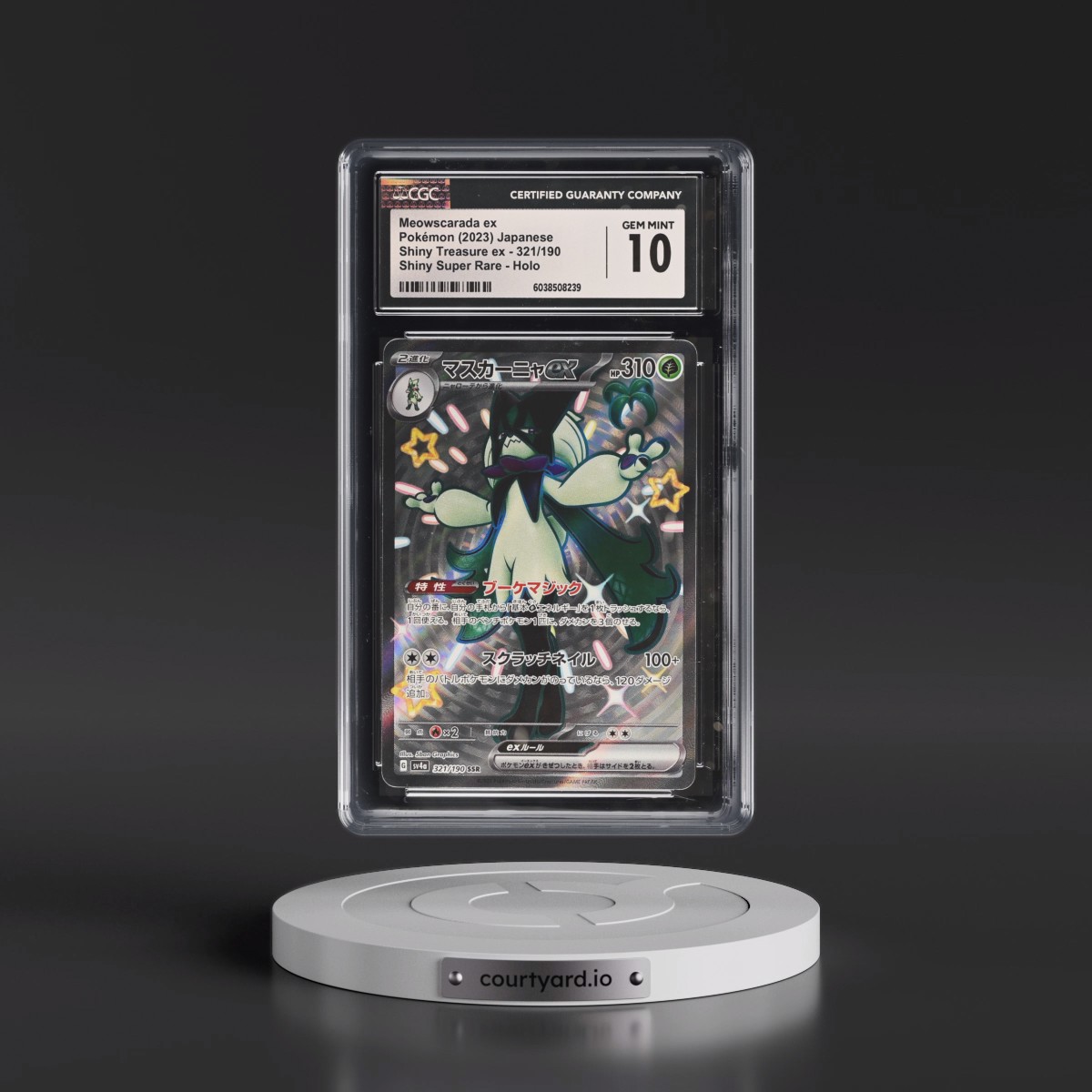 2023 Shiny Treasure ex #321/190 Meowscarada ex - Shiny Super Rare Holo (CGC 10 GEM MINT)