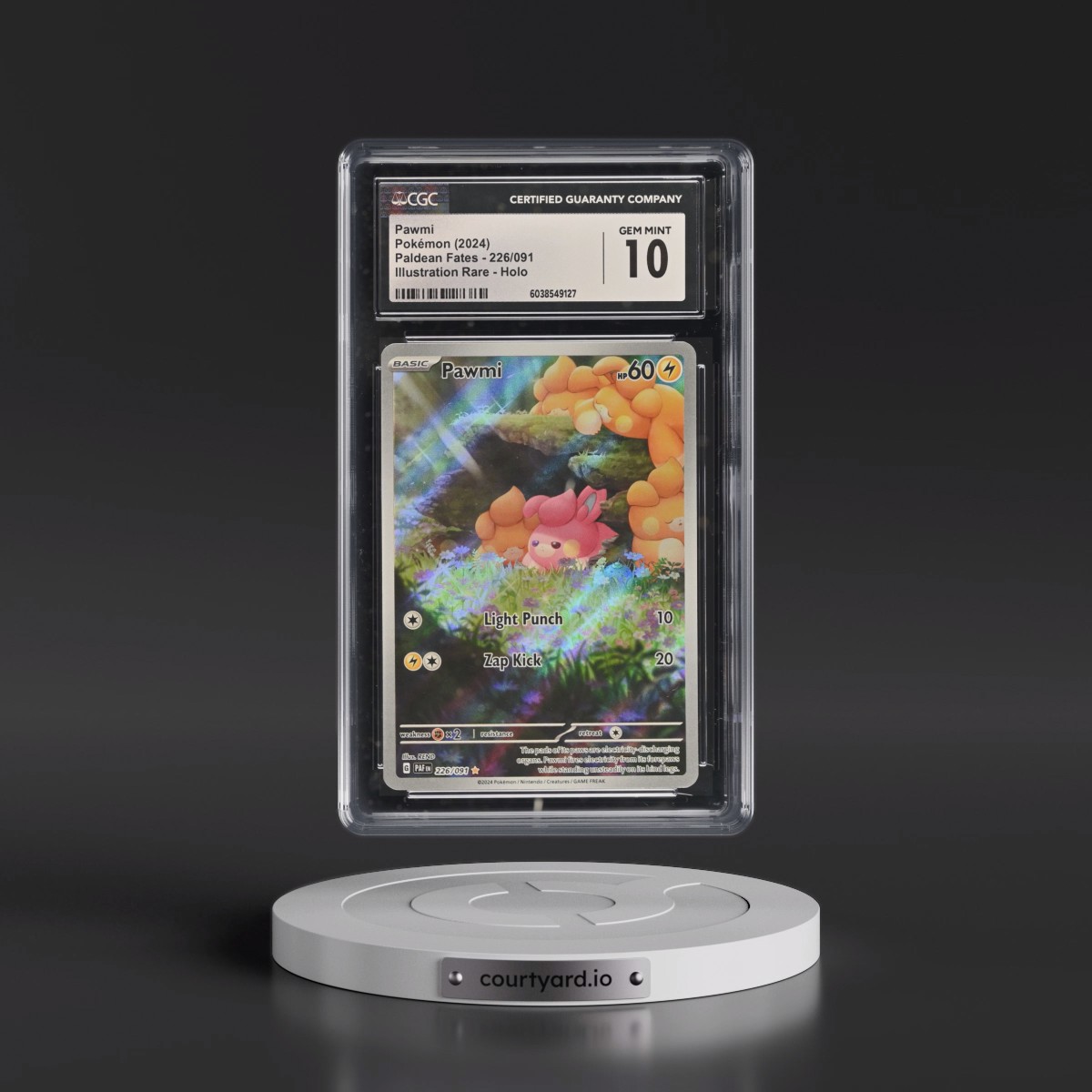 2024 Paldean Fates - PAF EN #226/091 Pawmi - Illustration Rare Holo (CGC 10 GEM MINT)