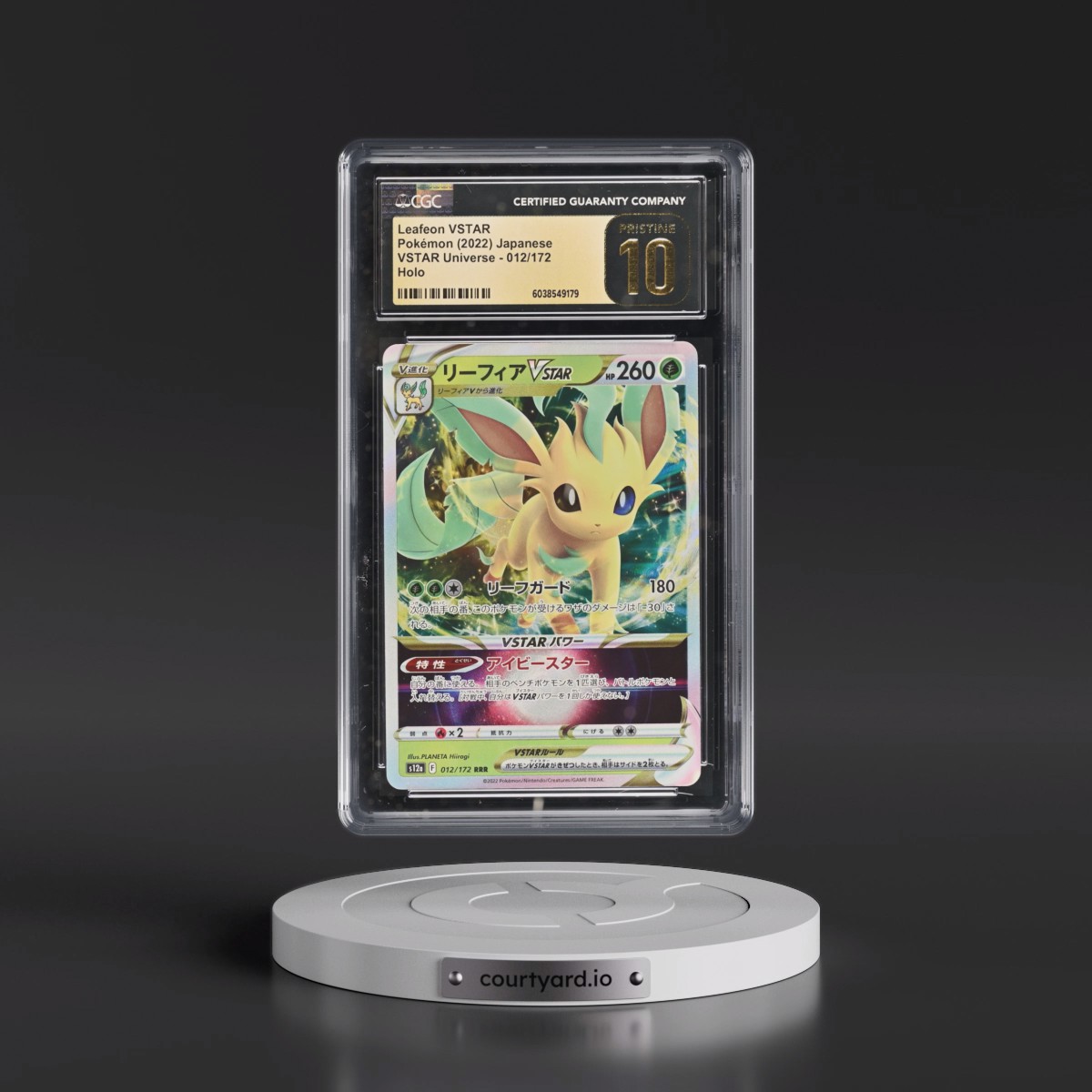 2022 VSTAR Universe #012/172 Leafeon VSTAR - Holo (CGC 10 PRISTINE)