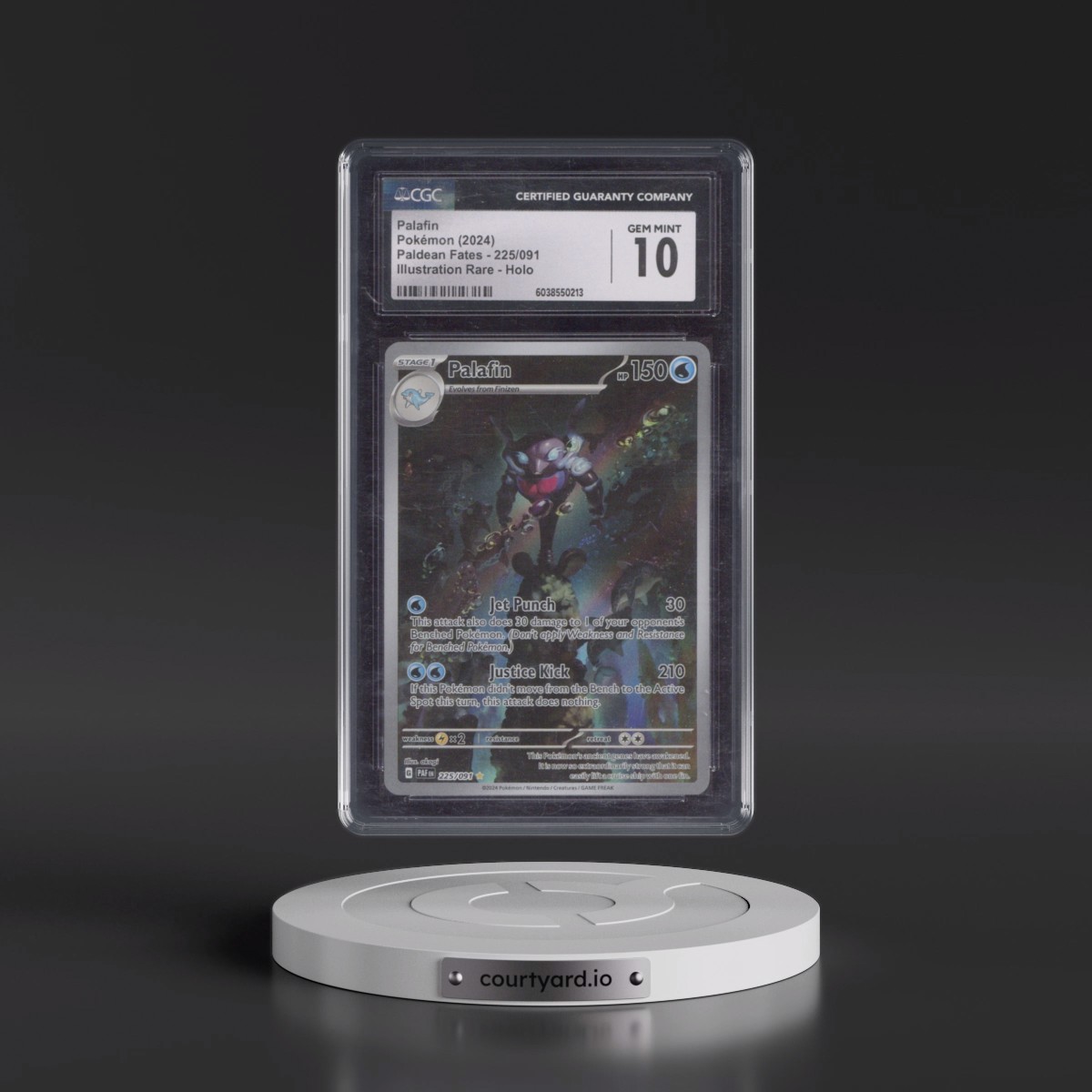 2024 Paldean Fates - PAF EN #225/091 Palafin - Illustration Rare Holo (CGC 10 GEM MINT)