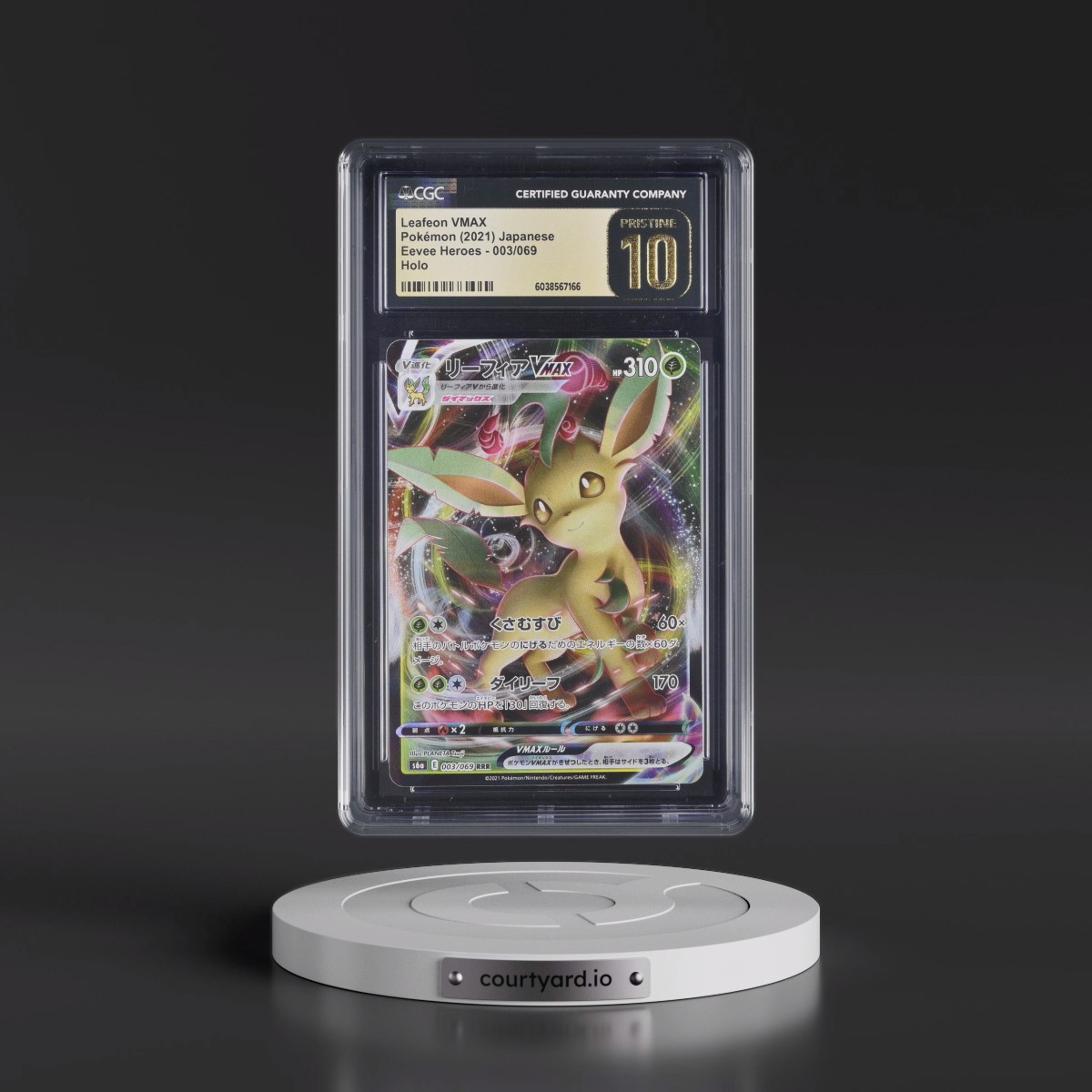 2021 Eevee Heroes #003/069 Leafeon VMAX - Holo (CGC 10 PRISTINE)