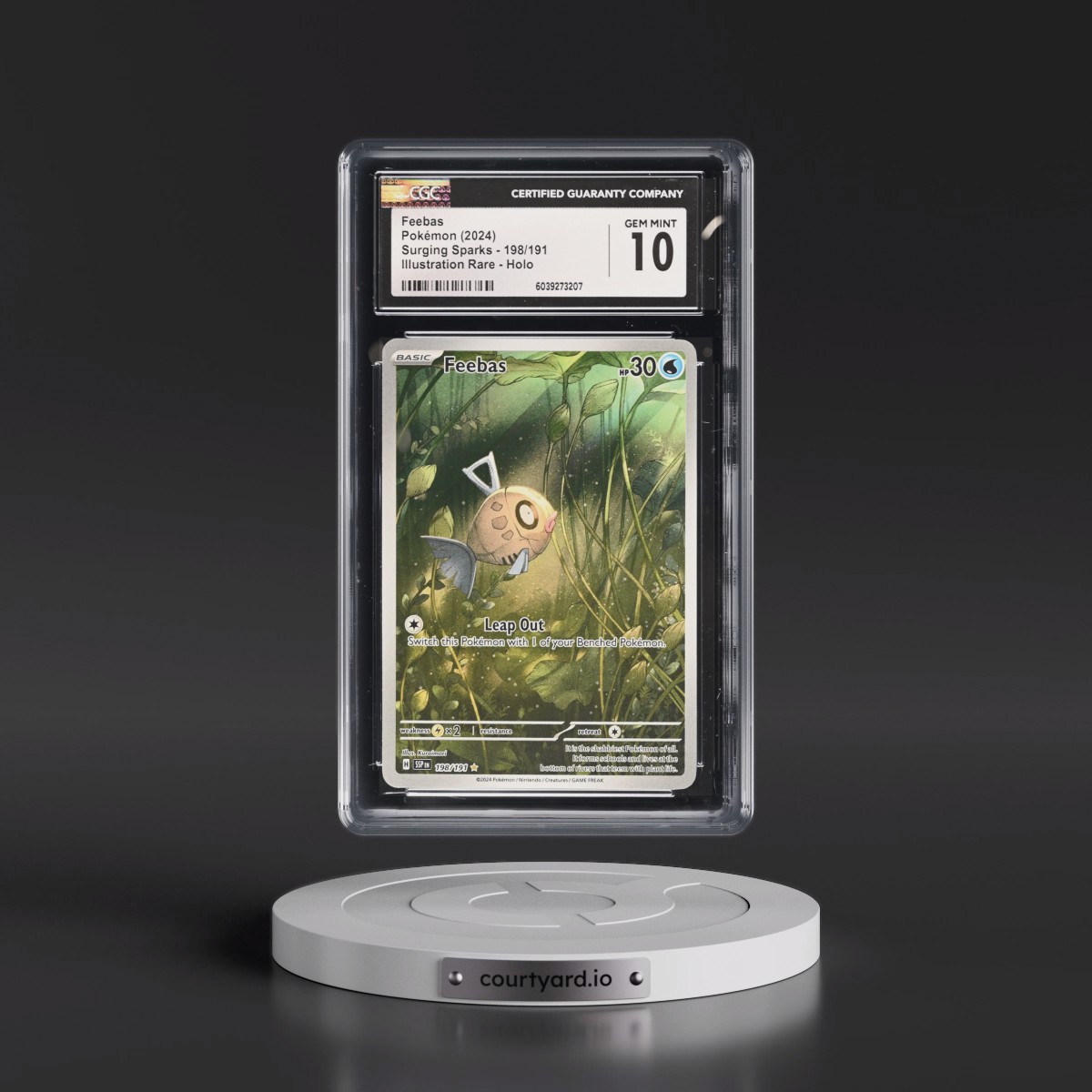 2024 Surging Sparks - SSP EN #198/191 Feebas - Illustration Rare Holo (CGC 10 GEM MINT)