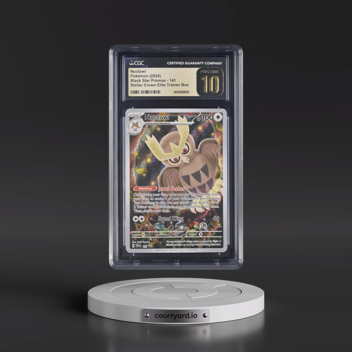2023 Black Star Promos - Scarlet & Violet SVP EN #141 Noctowl - Stellar Crown Elite Trainer Box (Holo) (CGC 10 PRISTINE)
