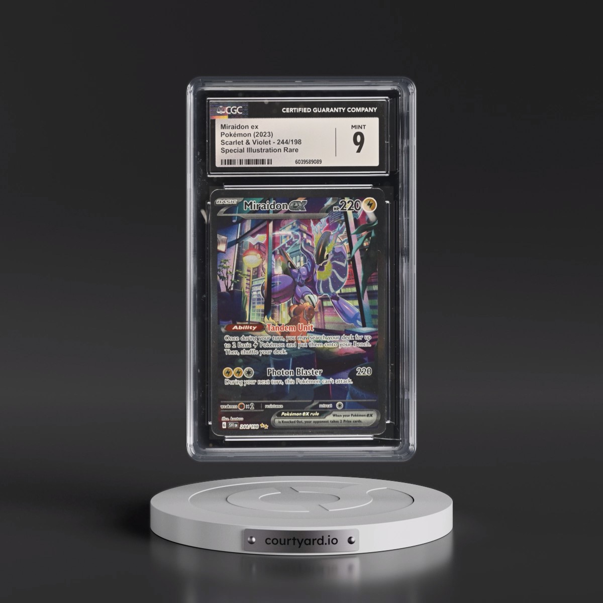 2023 Scarlet & Violet #244/198 Miraidon ex - Special Illustration Rare (Holo) (CGC 9 MINT)