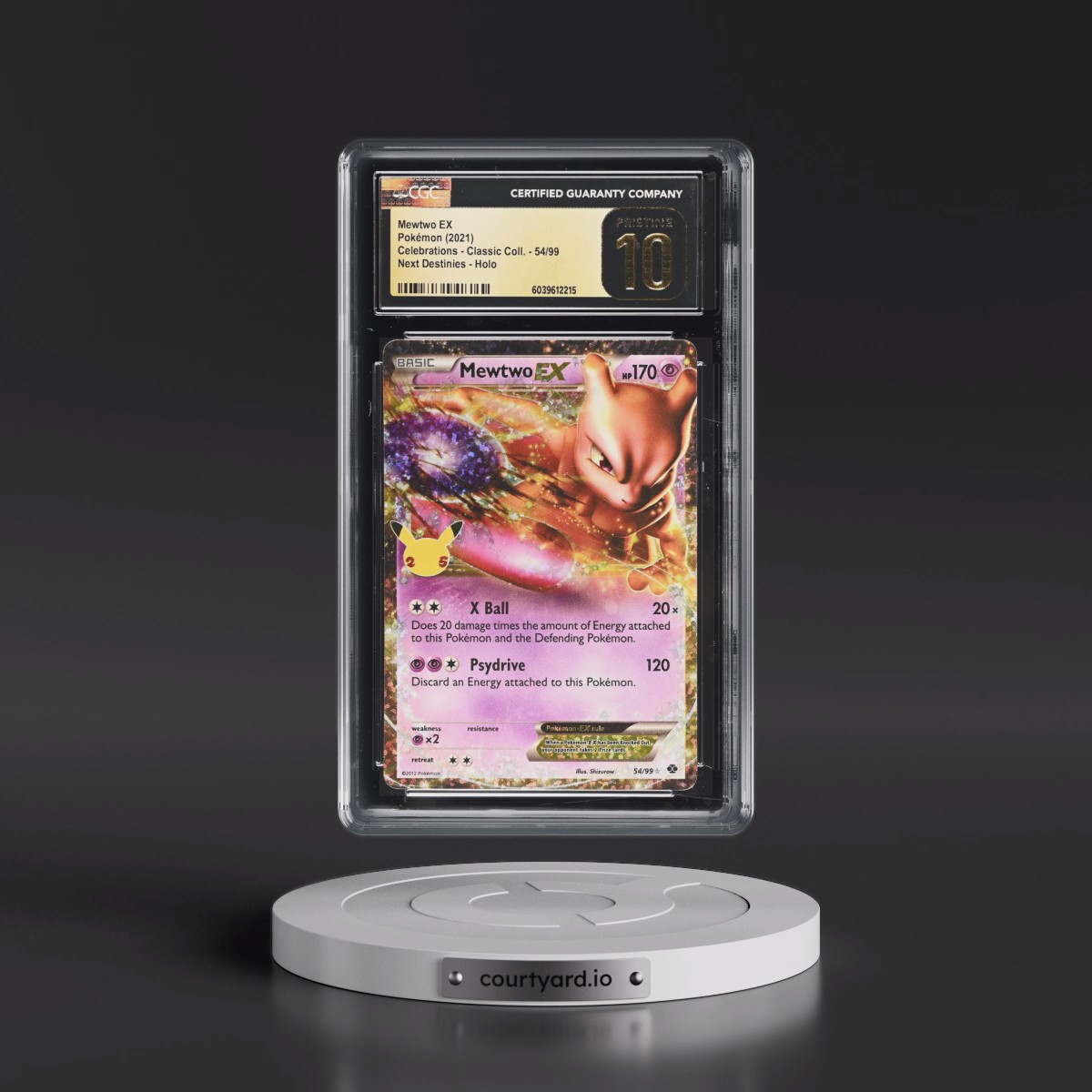 2021 Celebrations - Classic Collection #54/99 Mewtwo EX - Next Destinies Holo (CGC 10 PRISTINE)
