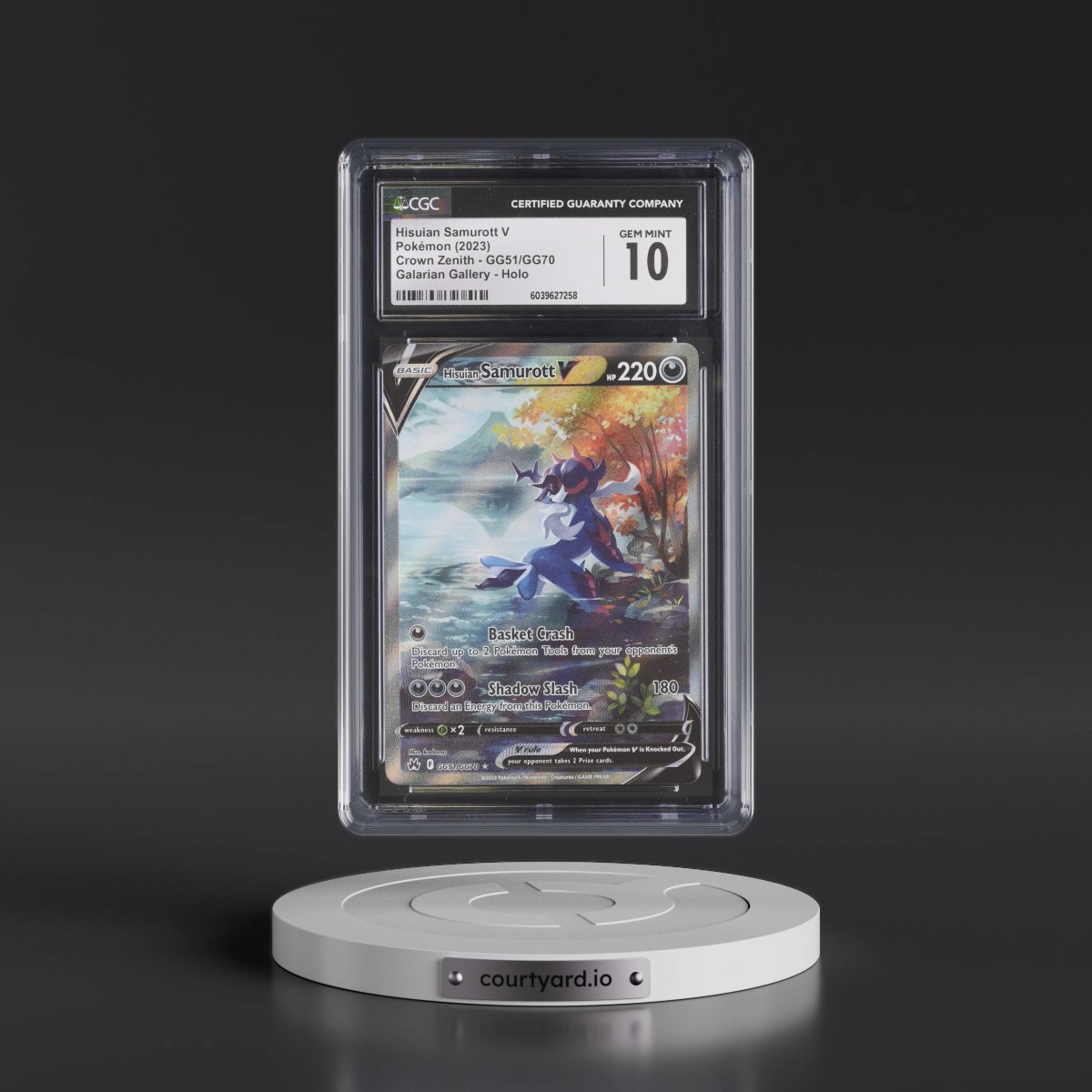 2023 Crown Zenith #GG51/GG70 Hisuian Samurott V - Galarian Gallery Holo (CGC 10 GEM MINT)