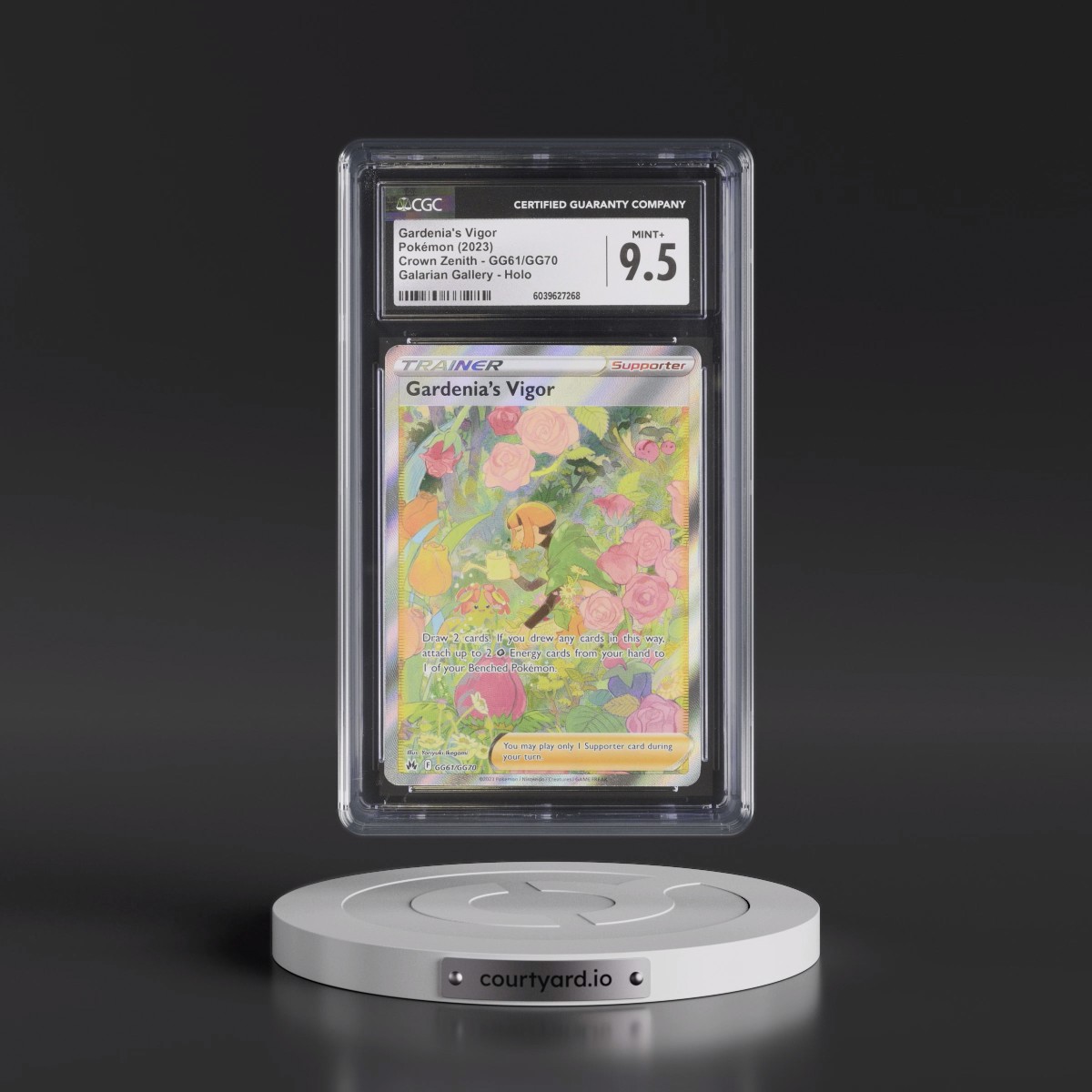 2023 Crown Zenith #GG61/GG70 Gardenia's Vigor - Galarian Gallery Holo (CGC 9.5 MINT+)