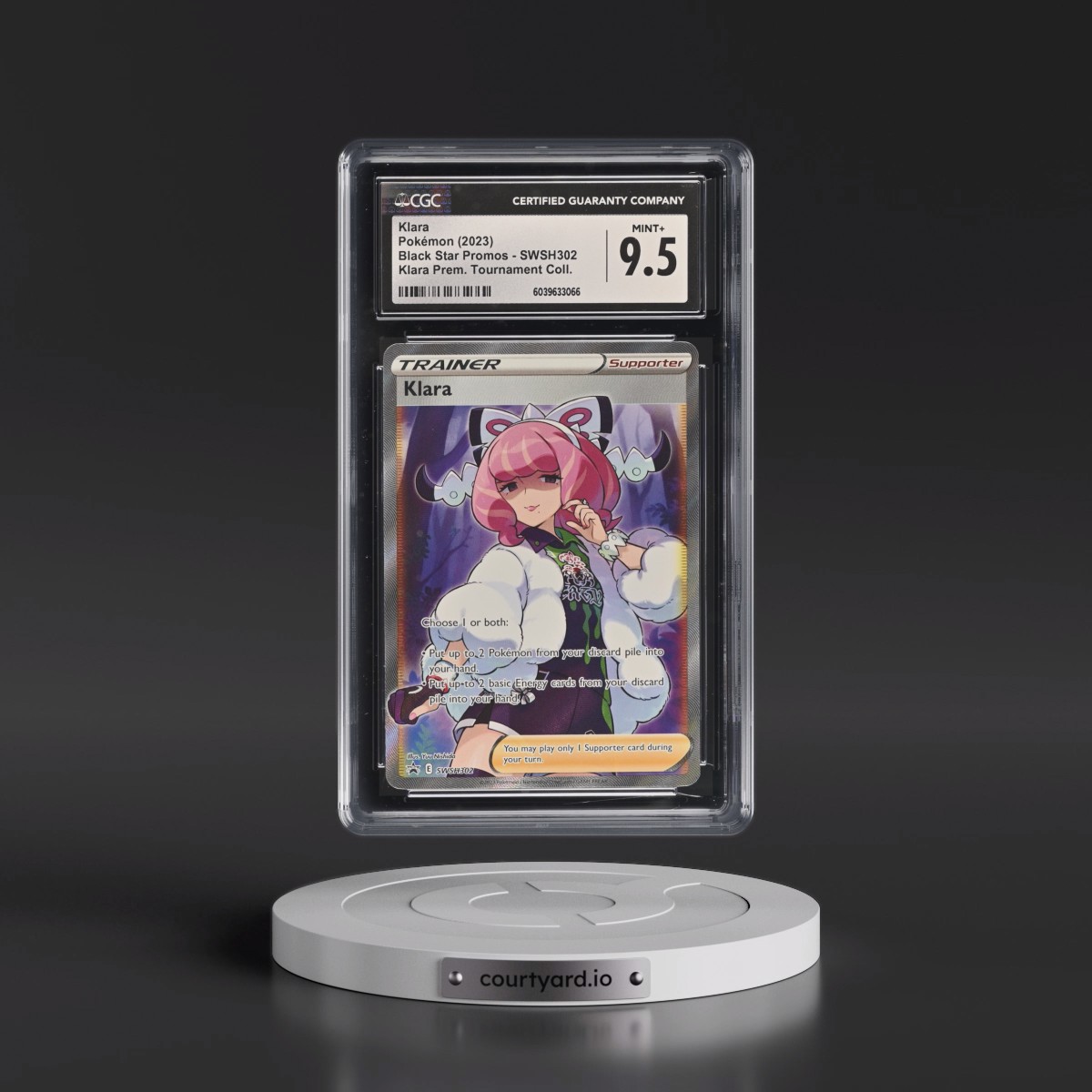 2017 Black Star Promos - Sword & Shield #SWSH302 Klara - Klara Premium Tournament Coll. (CGC 9.5 MINT+)