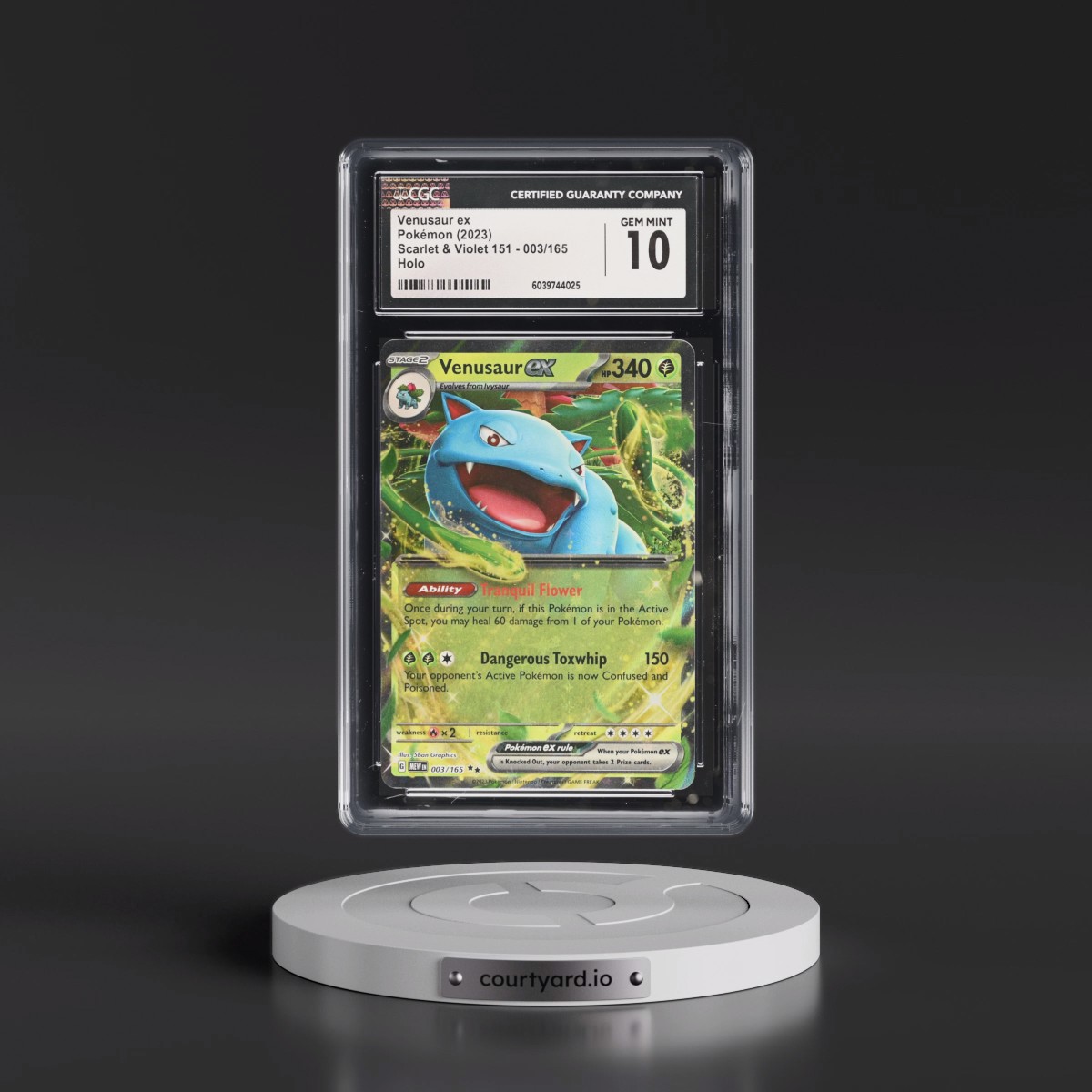 2023 Scarlet & Violet 151 - MEW EN #003/165 Venusaur ex - Holo (CGC 10 GEM MINT)