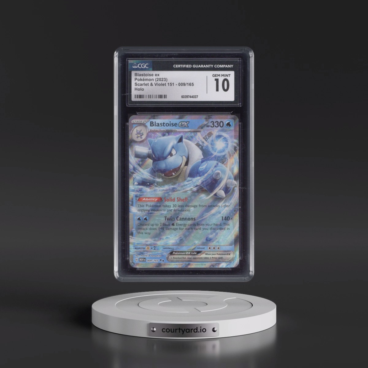 2023 Scarlet & Violet 151 - MEW EN #009/165 Blastoise ex - Holo (CGC 10 GEM MINT)