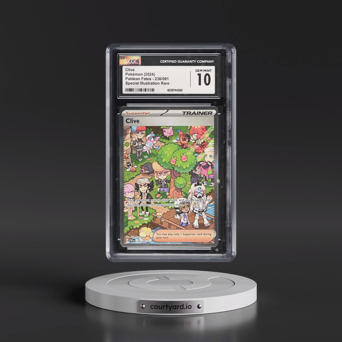 2024 Paldean Fates - PAF EN #236/091 Clive - Special Illustration Rare (Holo) (CGC 10 GEM MINT)