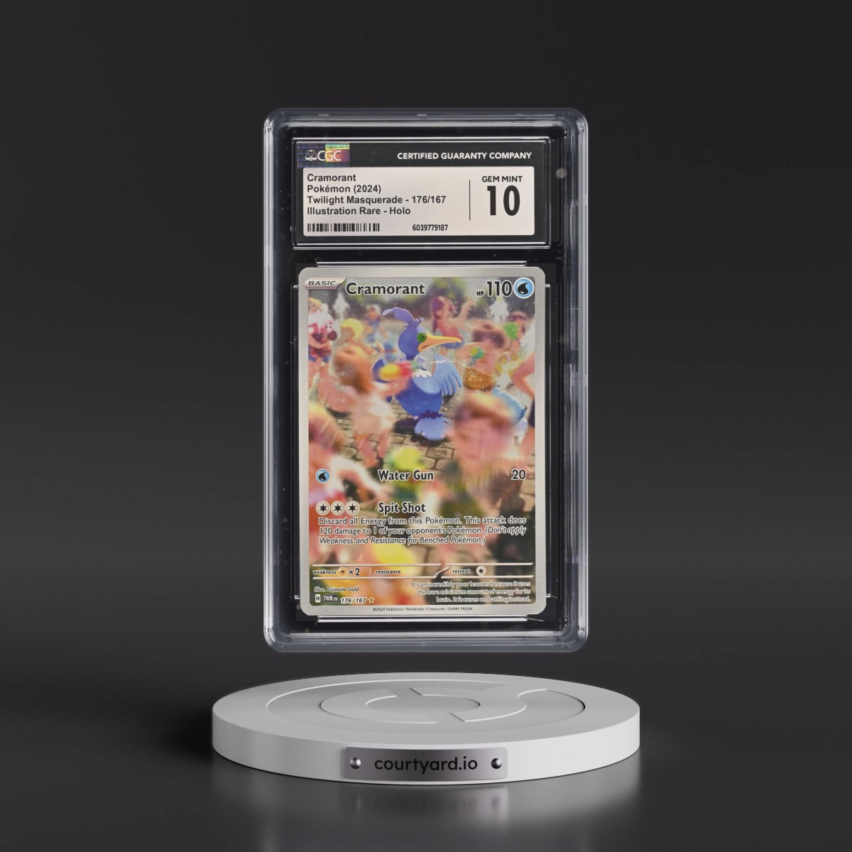 2024 Twilight Masquerade - TWM EN #176/167 Cramorant - Illustration Rare Holo (CGC 10 GEM MINT)