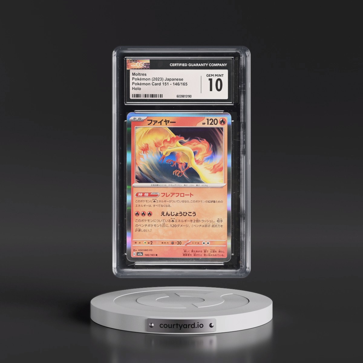 2023 Pokémon Card 151 #146/165 Moltres - Holo (CGC 10 GEM MINT)