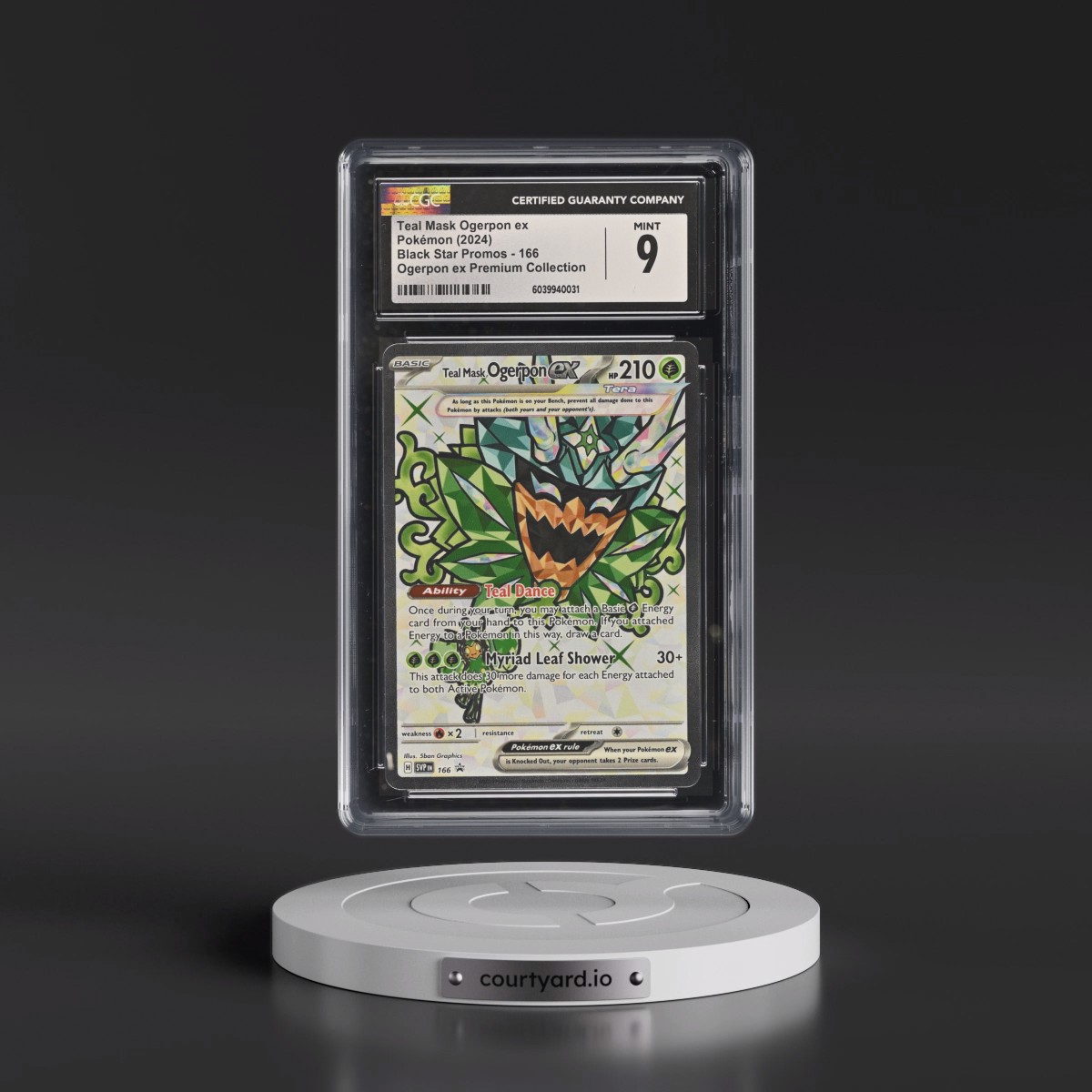 2023 Black Star Promos - Scarlet & Violet SVP EN #166 Teal Mask Ogerpon ex - Ogerpon ex Premium Collection (Holo) (CGC 9 MINT)
