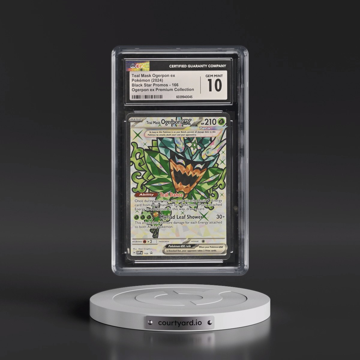 2023 Black Star Promos - Scarlet & Violet SVP EN #166 Teal Mask Ogerpon ex - Ogerpon ex Premium Collection (Holo) (CGC 10 GEM MINT)