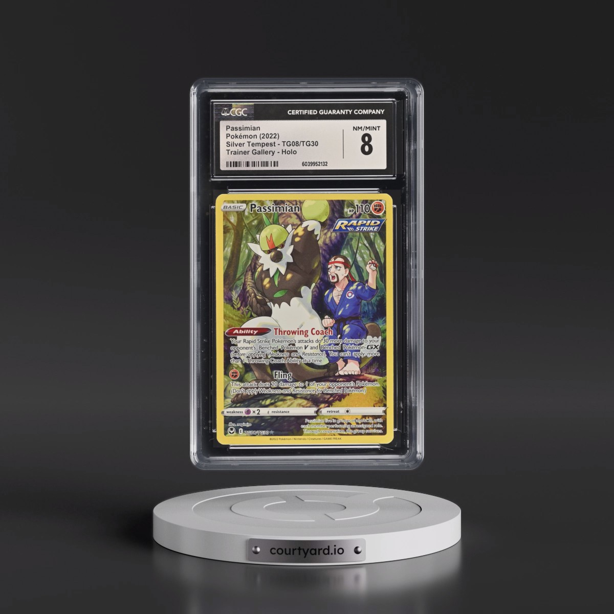 2022 Silver Tempest #TG08/TG30 Passimian - Trainer Gallery Holo (CGC 8 NM-MT)