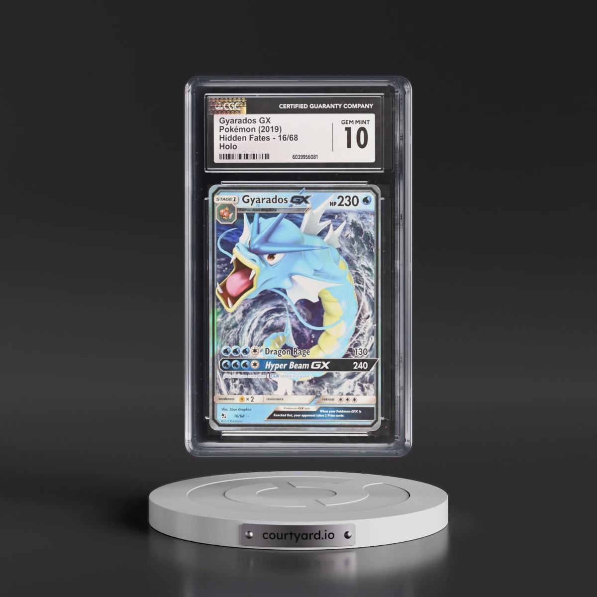 2019 Hidden Fates #16/68 Gyarados GX - Holo (CGC 10 GEM MINT)