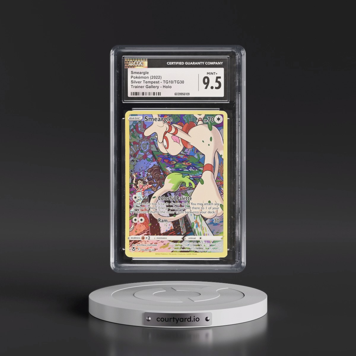 2022 Silver Tempest #TG10/TG30 Smeargle - Trainer Gallery Holo (CGC 9.5 MINT+)