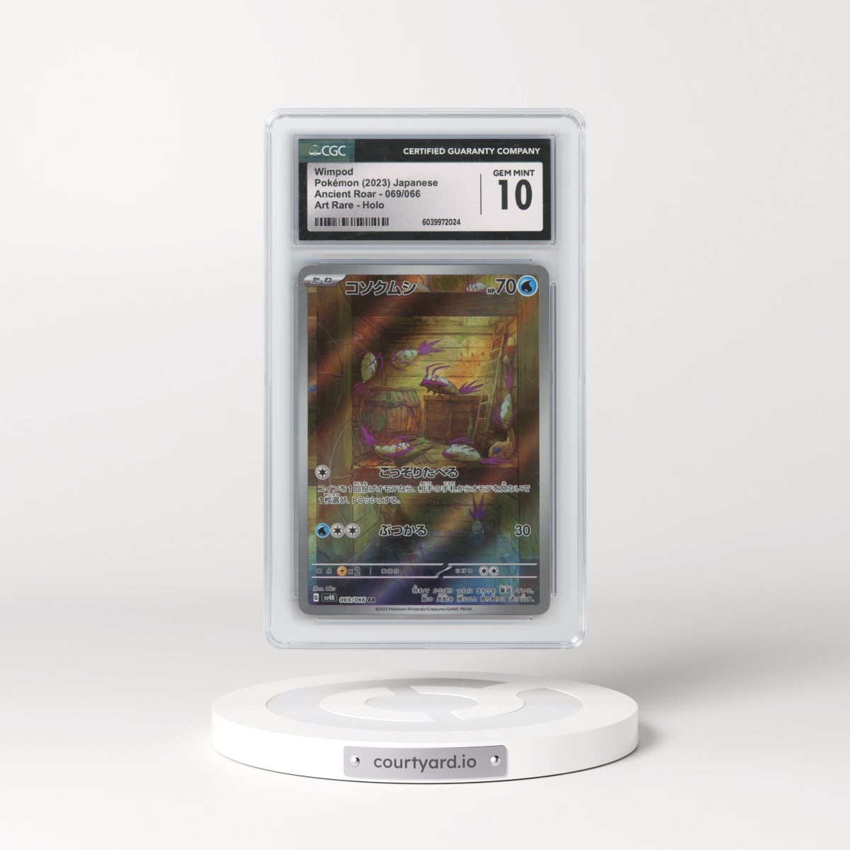 2023 Pokémon Sv4k-Ancient Roar #069 Wimpod - Art Rare (CGC 10 GEM MINT)