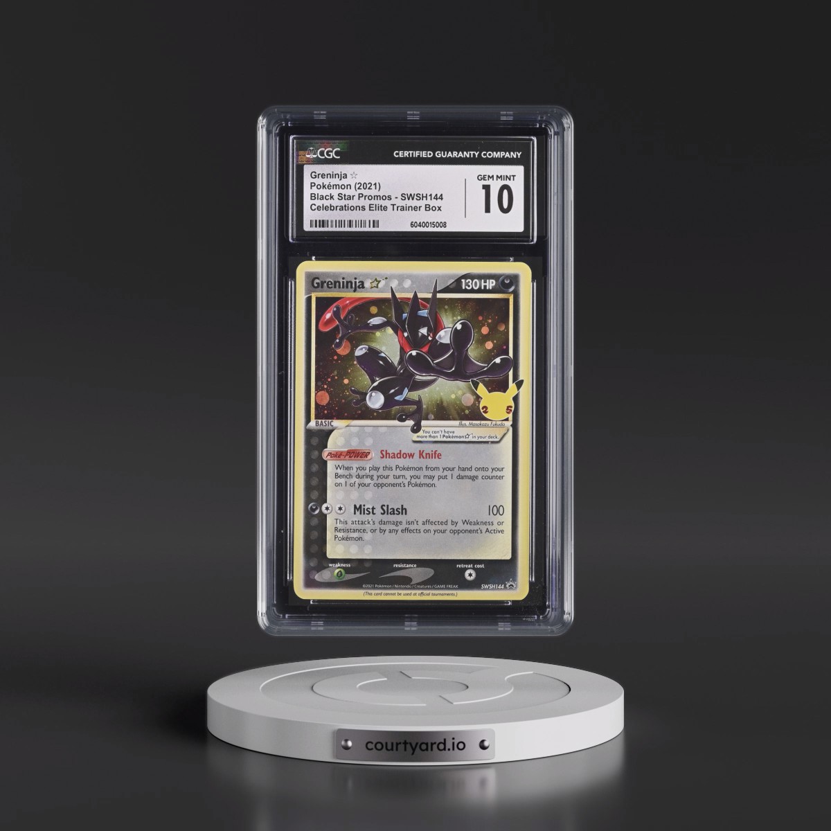 2017 Black Star Promos - Sword & Shield #SWSH144 Greninja â - Celebrations Elite Trainer Box (Cosmos Holo) (CGC 10 GEM MINT)