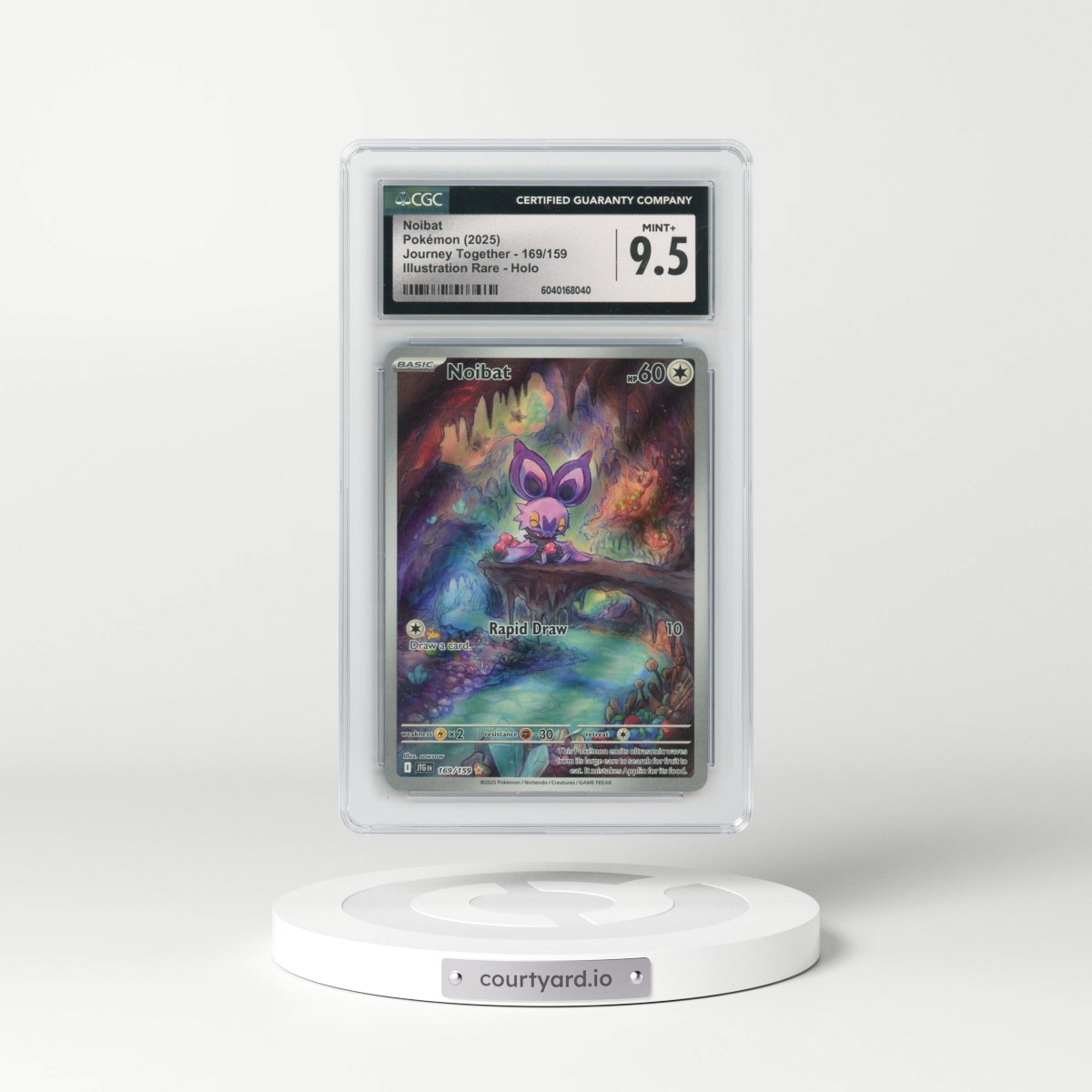 2025 Journey Together - JTG EN #169/159 Noibat - Illustration Rare Holo (CGC 9.5 MINT+)