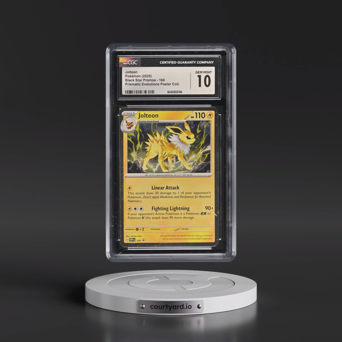 2023 Black Star Promos - Scarlet & Violet SVP EN #169 Jolteon - Prismatic Evolutions Poster Collection (Cosmos Holo) (CGC 10 GEM MINT)