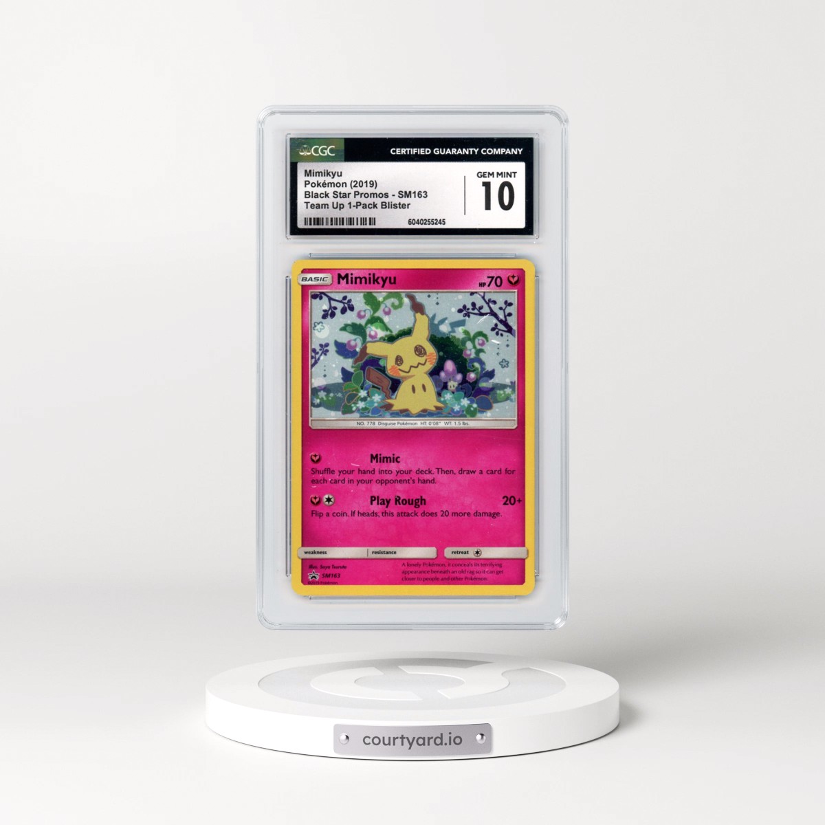 2016 Black Star Promos - Sun & Moon #SM163 Mimikyu - C. Holo Team Up Single Pack Blisters (CGC 10 GEM MINT)