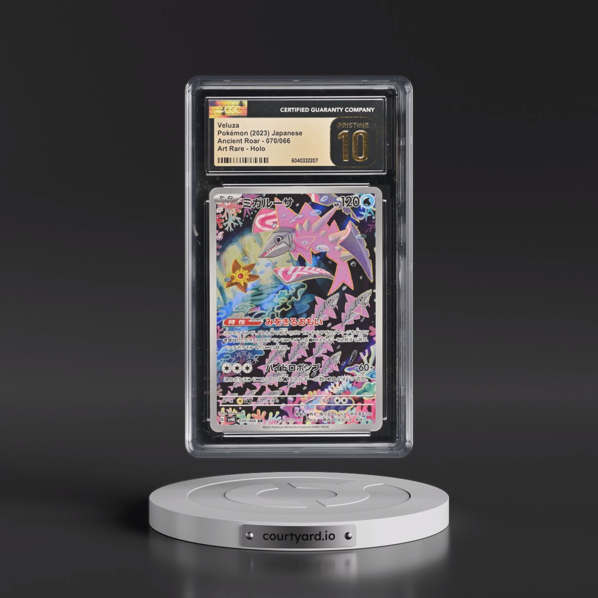2023 Pokémon Sv4k-Ancient Roar #070 Veluza - Art Rare (CGC 10 PRISTINE)