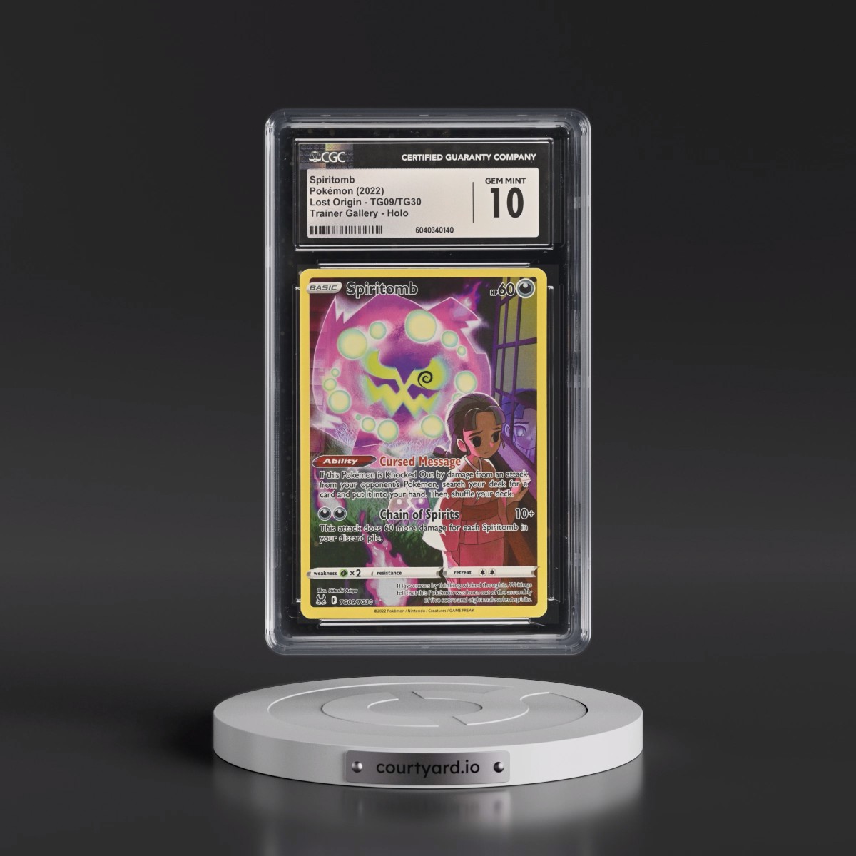 2022 Lost Origin #TG09/TG30 Spiritomb - Trainer Gallery Holo (CGC 10 GEM MINT)