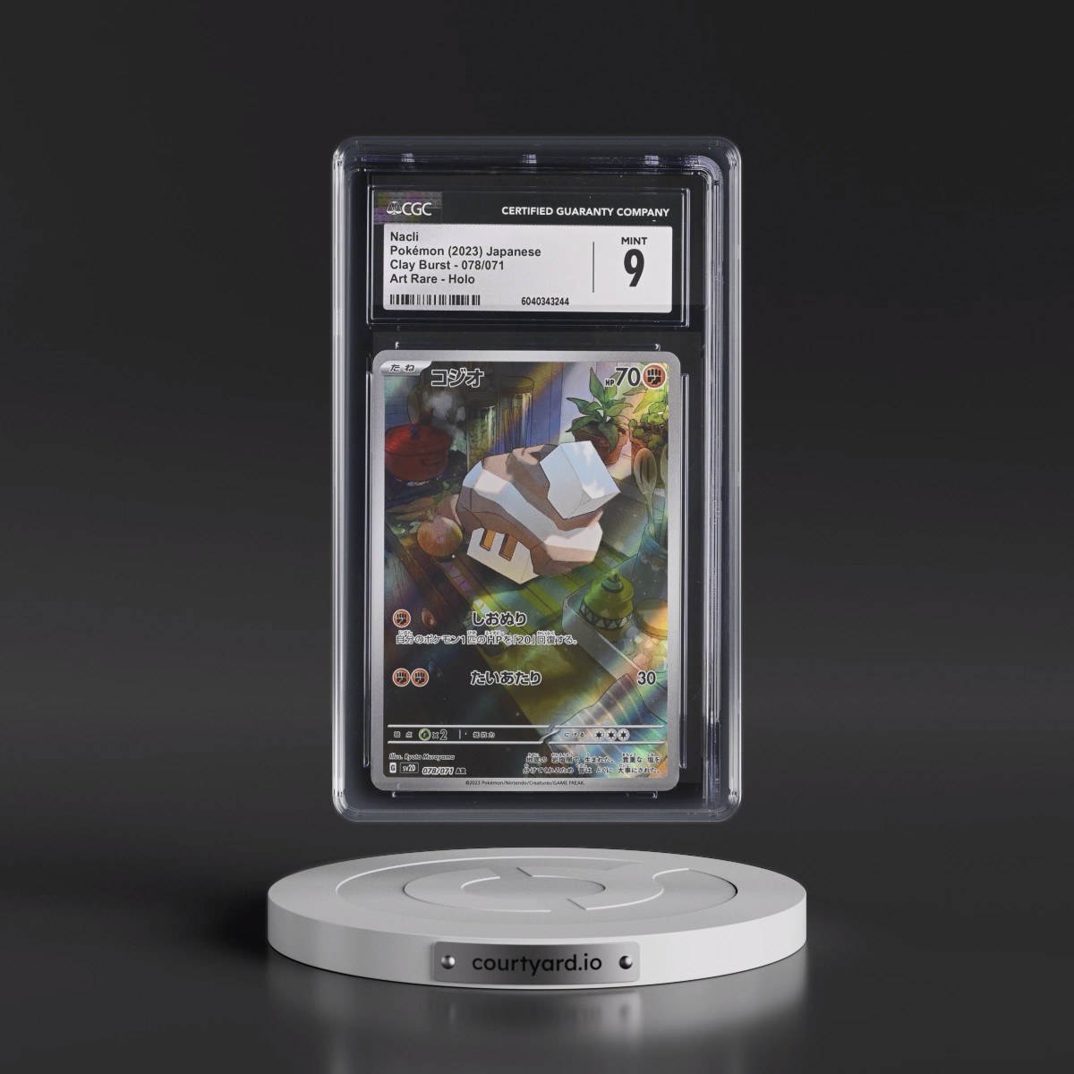 2023 Pokémon Sv2d-Clay Burst #078 Nacli - Art Rare (CGC 9 MINT)