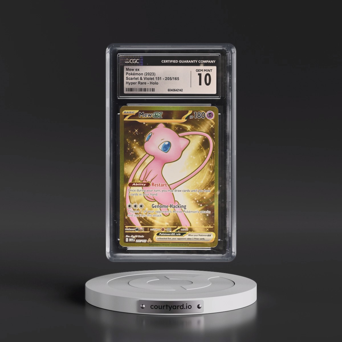 2023 Scarlet & Violet 151 - MEW EN #205/165 Mew ex - Hyper Rare Holo (CGC 10 GEM MINT)