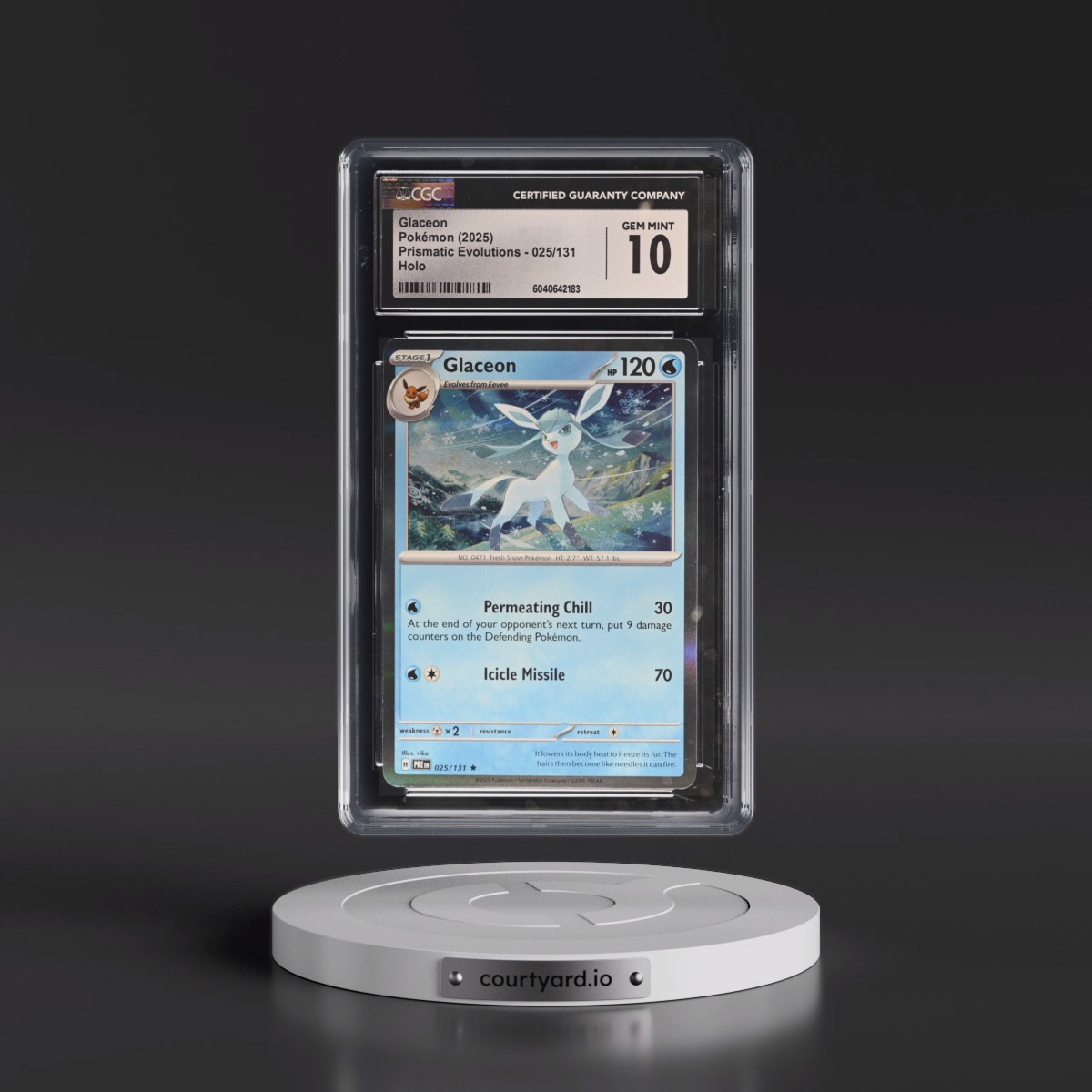 2024 Prismatic Evolutions - PRE EN #025/131 Glaceon - Holo (CGC 10 GEM MINT)