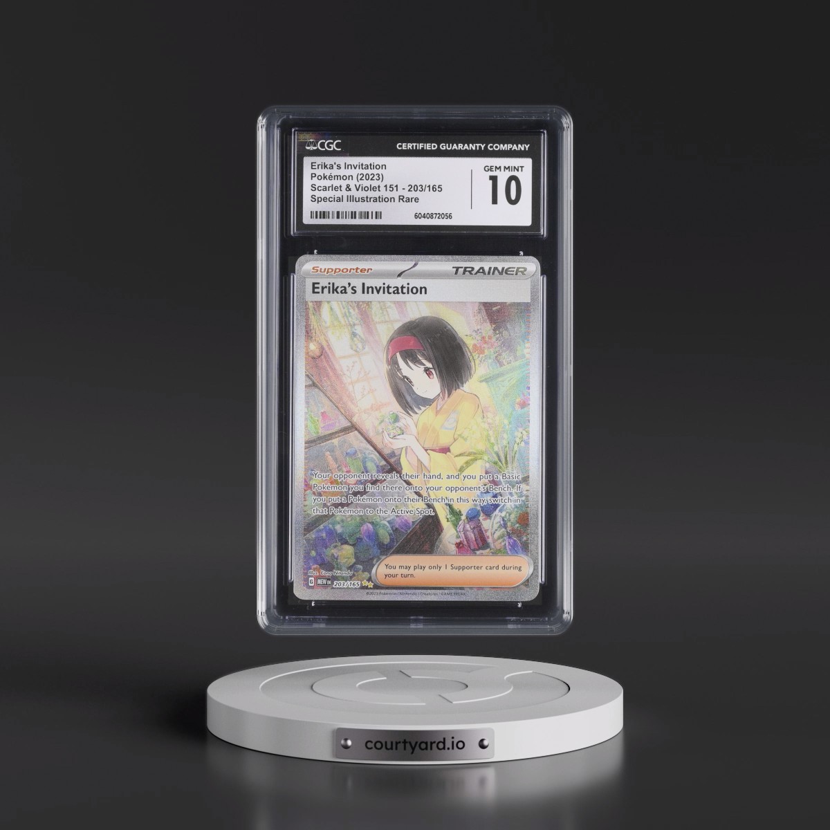 2023 Scarlet & Violet 151 - MEW EN #203/165 Erika's Invitation - Special Illustration Rare (Holo) (CGC 10 GEM MINT)