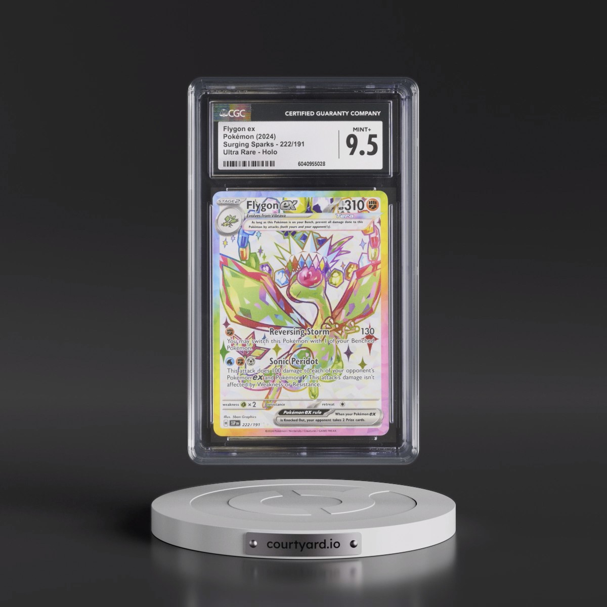 2024 Surging Sparks - SSP EN #222/191 Flygon ex - Ultra Rare Holo (CGC 9.5 MINT+)