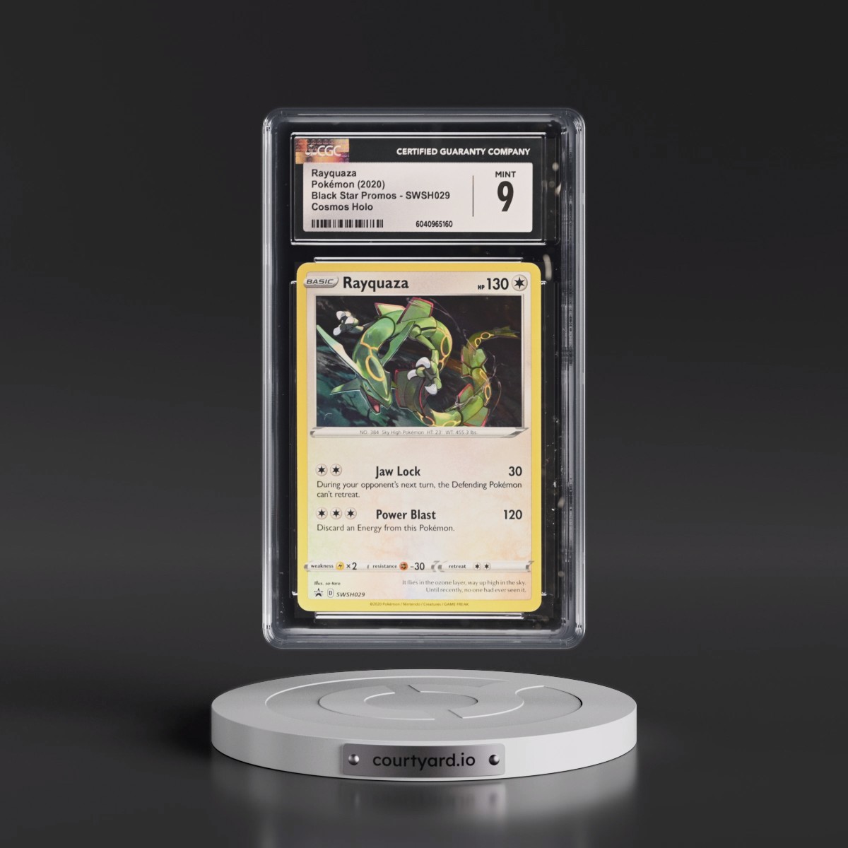 2017 Black Star Promos - Sword & Shield #SWSH029 Rayquaza - Cosmos Holo (CGC 9 MINT)