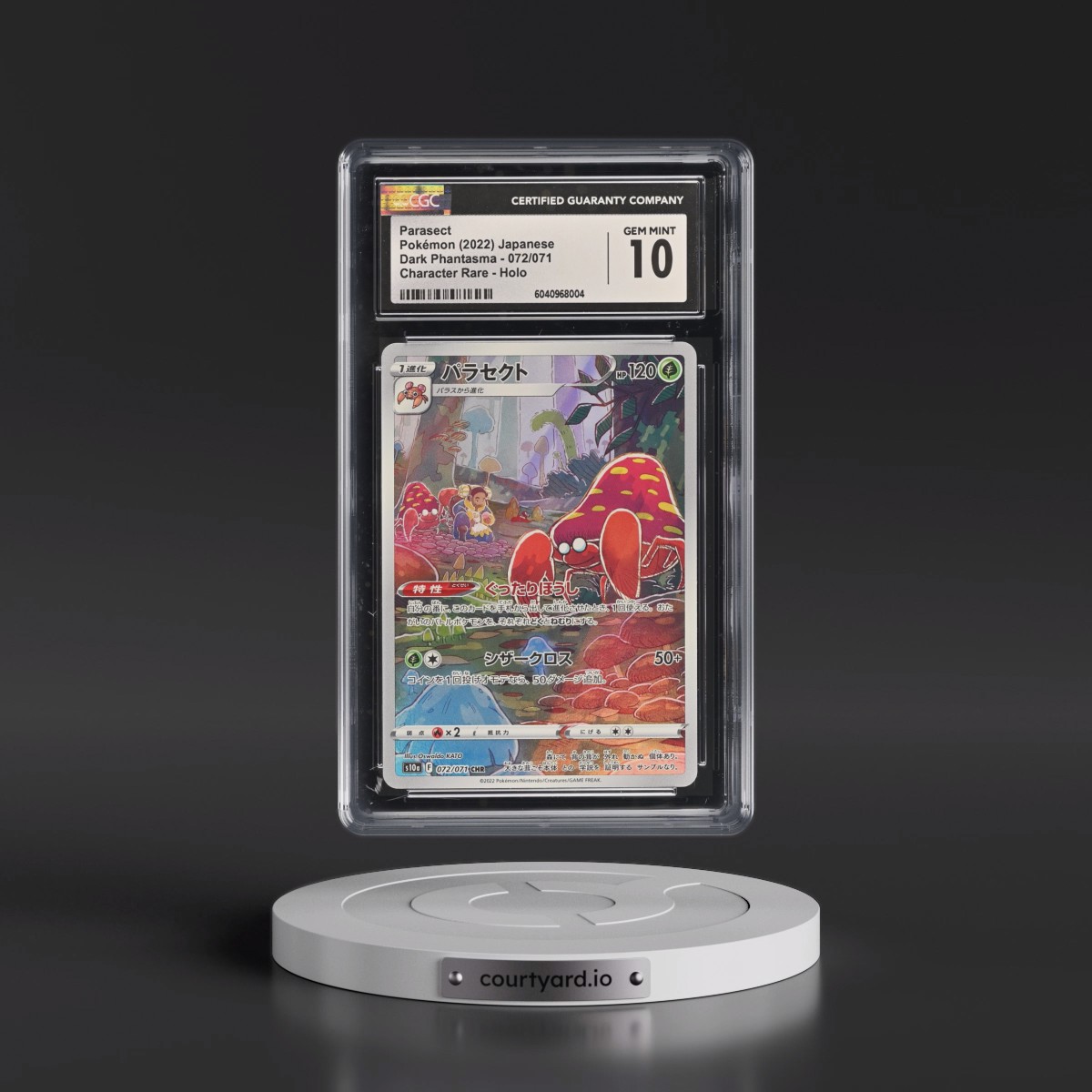 2021 Dark Phantasma #072/071 Parasect - Character Rare Holo (CGC 10 GEM MINT)