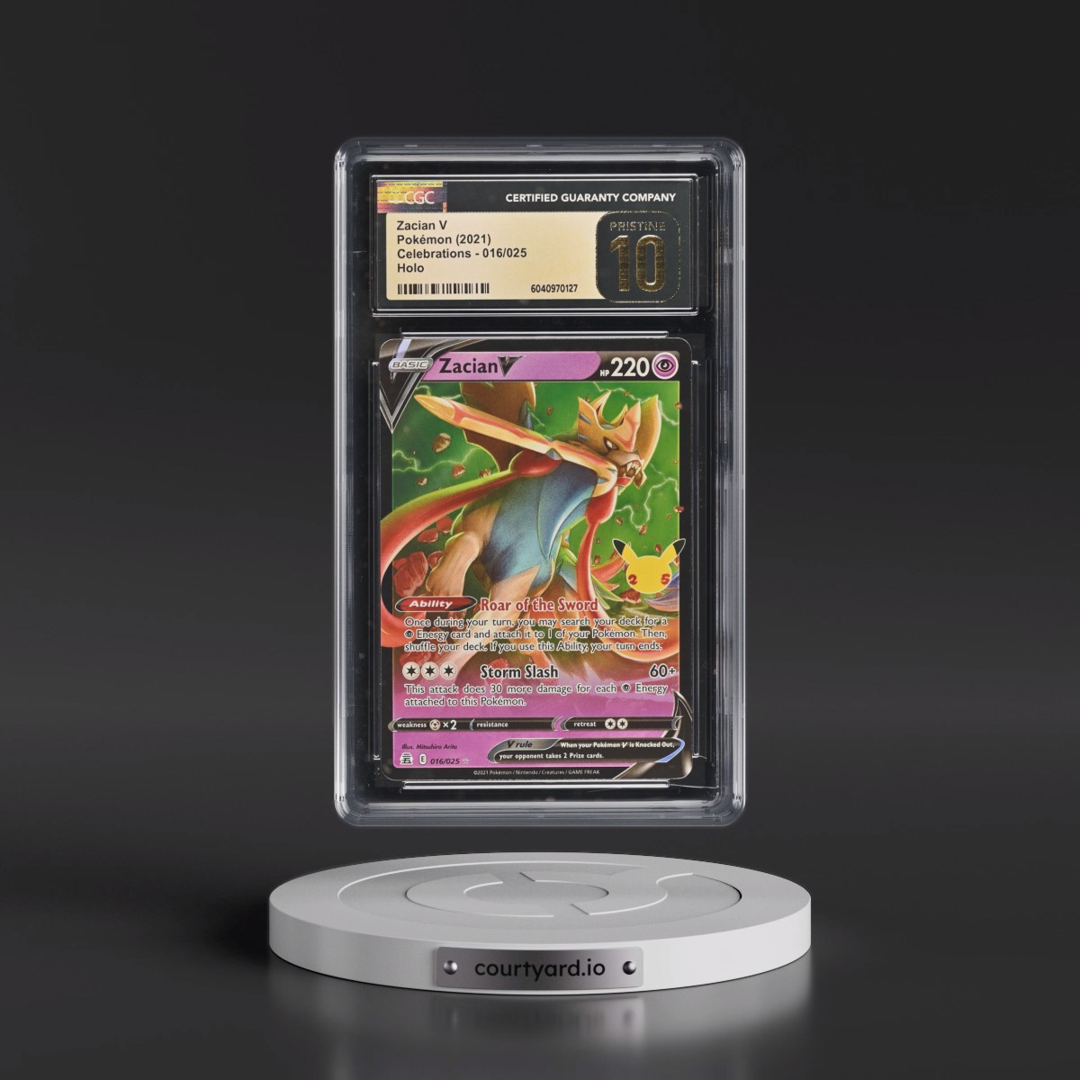 2021 Celebrations #016/025 Zacian V - Holo (CGC 10 PRISTINE)