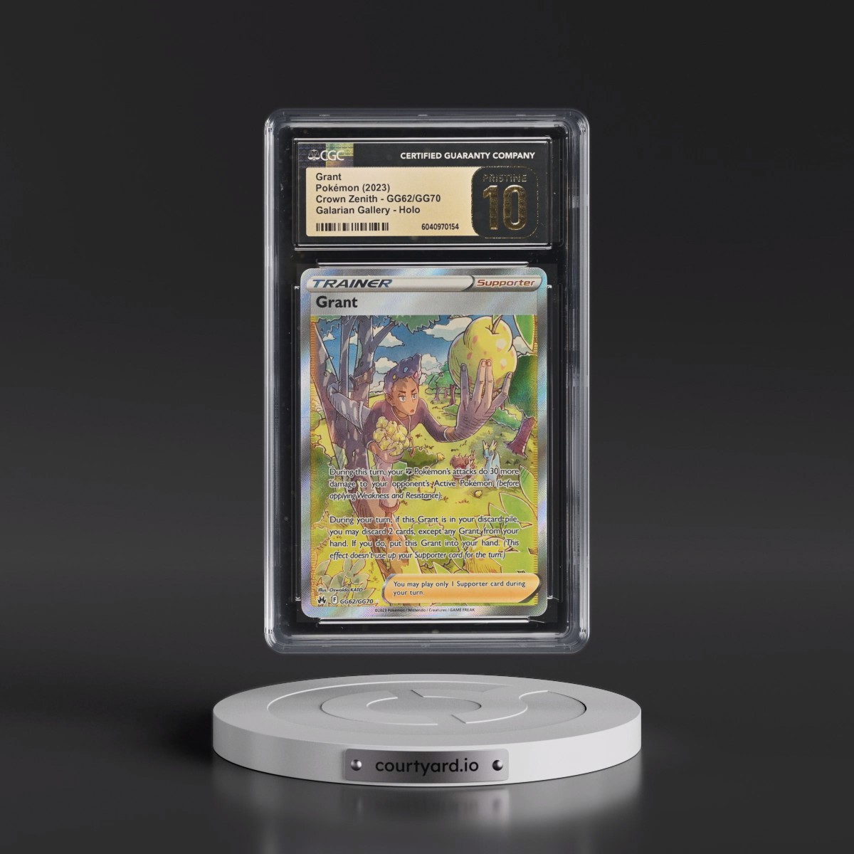 2023 Crown Zenith #GG62/GG70 Grant - Galarian Gallery Holo (CGC 10 PRISTINE)