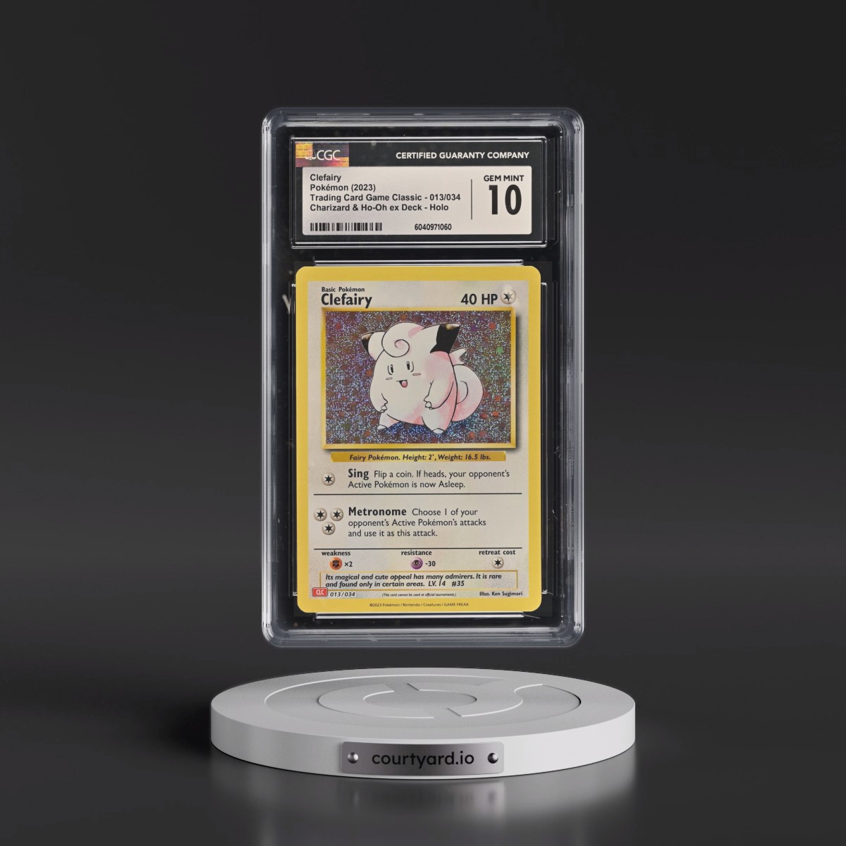 2023 Trading Card Game Classic - CLV, CLC, CLB #013/034 Clefairy - Charizard & Ho-Oh ex Deck - CLC Holo (CGC 10 GEM MINT)