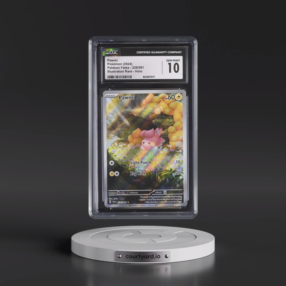 2024 Paldean Fates - PAF EN #226/091 Pawmi - Illustration Rare Holo (CGC 10 GEM MINT)